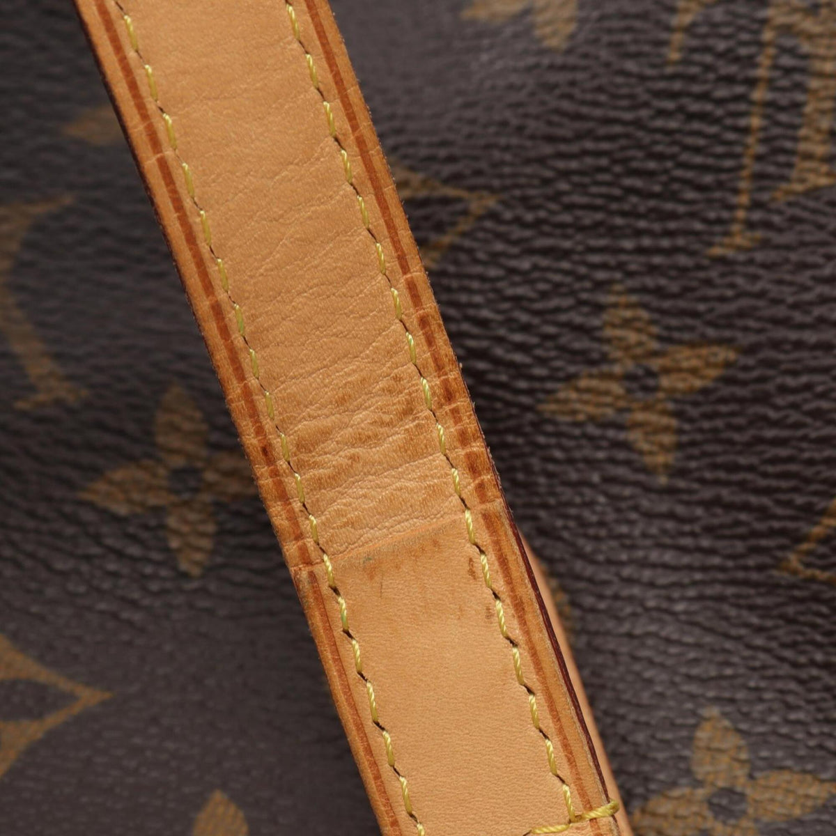 Louis Vuitton Monogram Brown Coated Canvas Leather Tote Bag (Pre-Owned)
