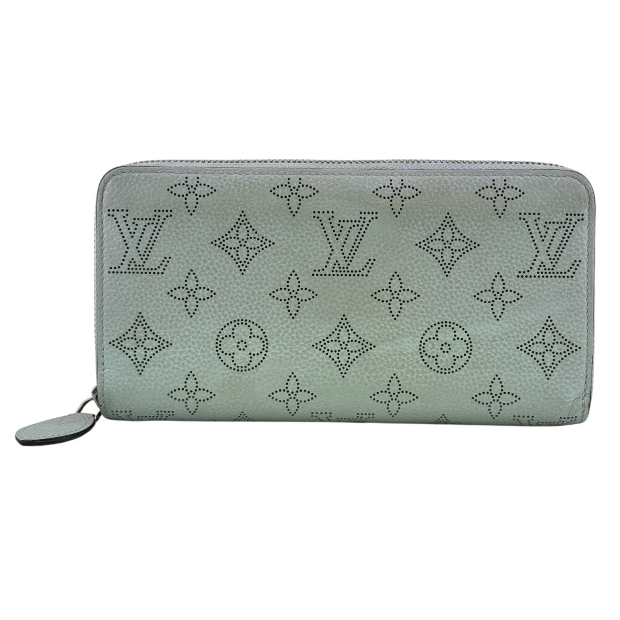 Louis Vuitton Mahina Blue Mahina Leather Long Wallet (Bi-Fold) (Pre-Owned)