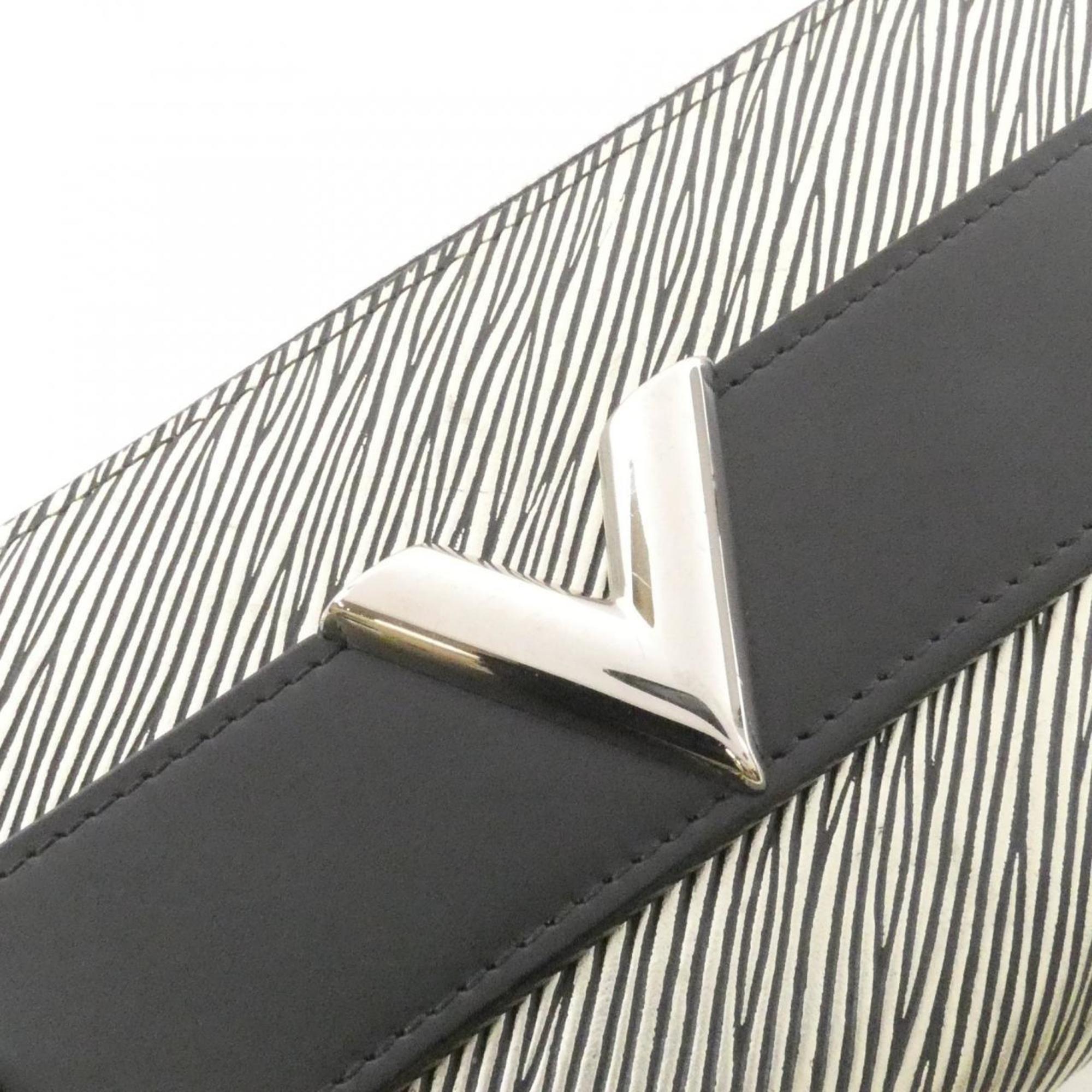 Louis Vuitton Silver Leather Long Wallet (Bi-Fold) (Pre-Owned)