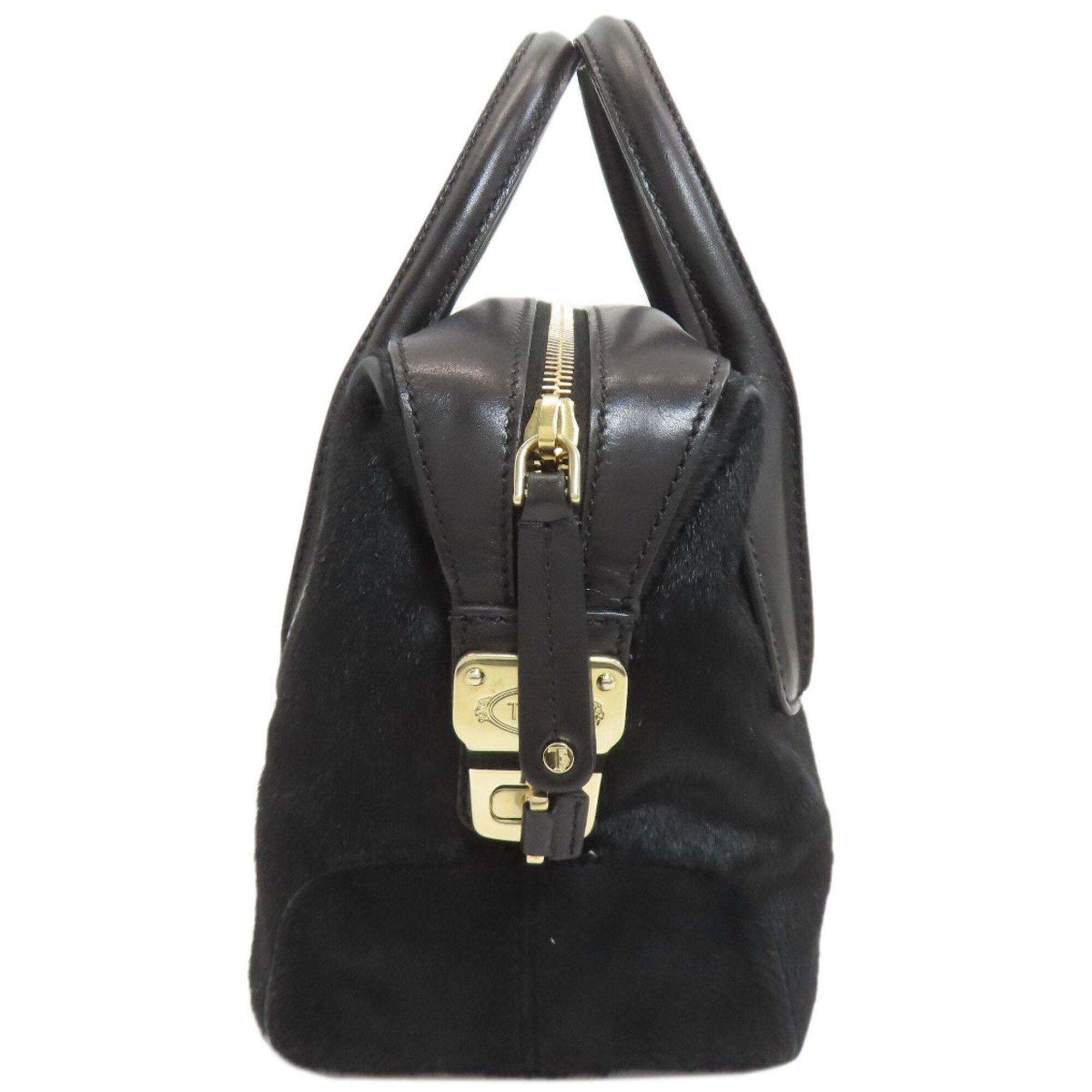 Tod's Black Leather Handbag (Pre-Owned)