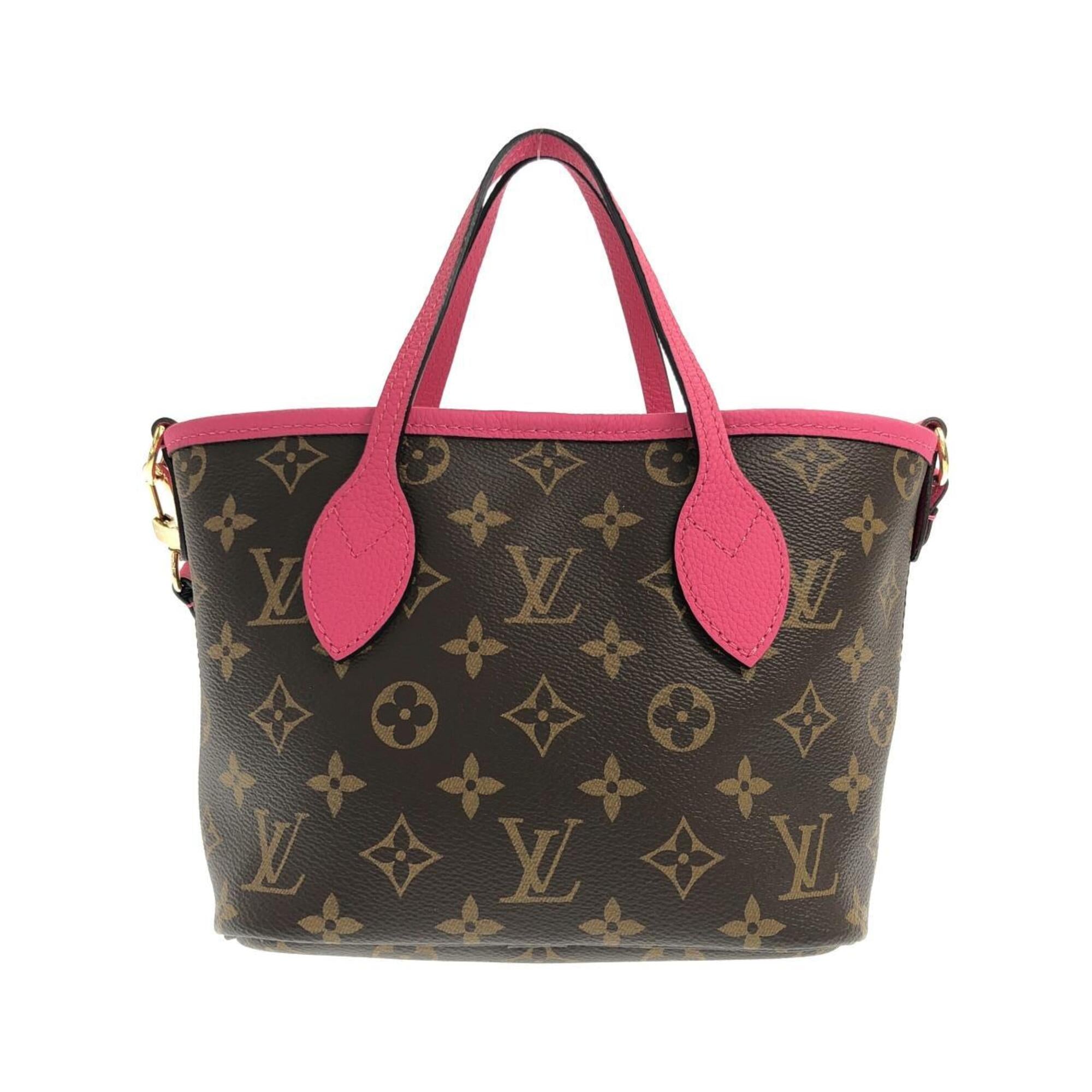 Louis Vuitton Brown Marron Leather Coated Canvas Handbag Pouch (Pre-Owned)