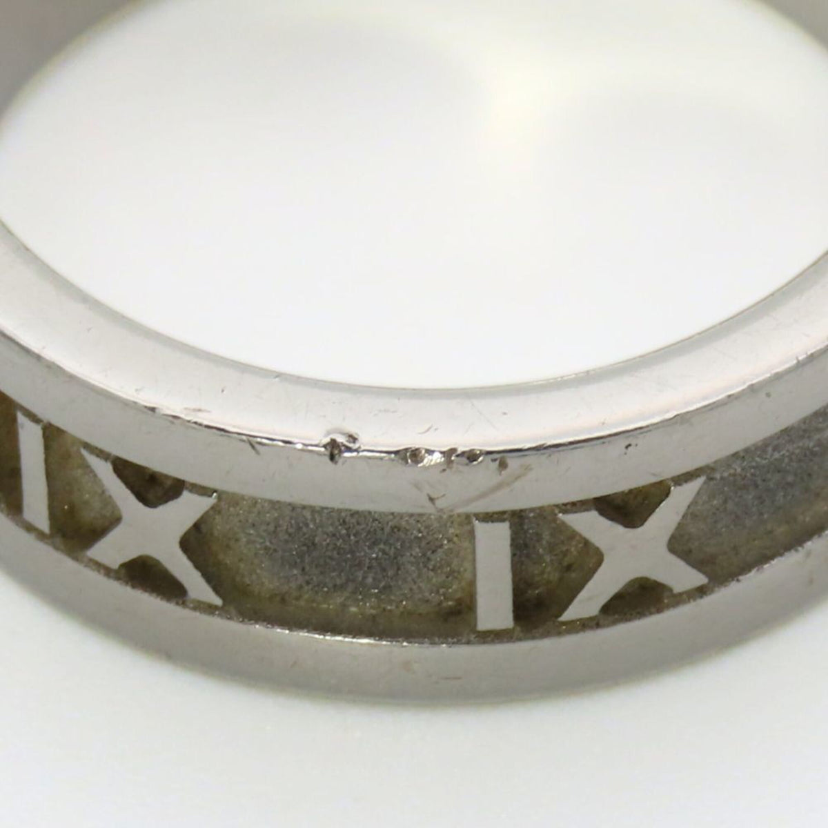 Tiffany Atlas Silver Silver 925 Band Ring (Pre-Owned)