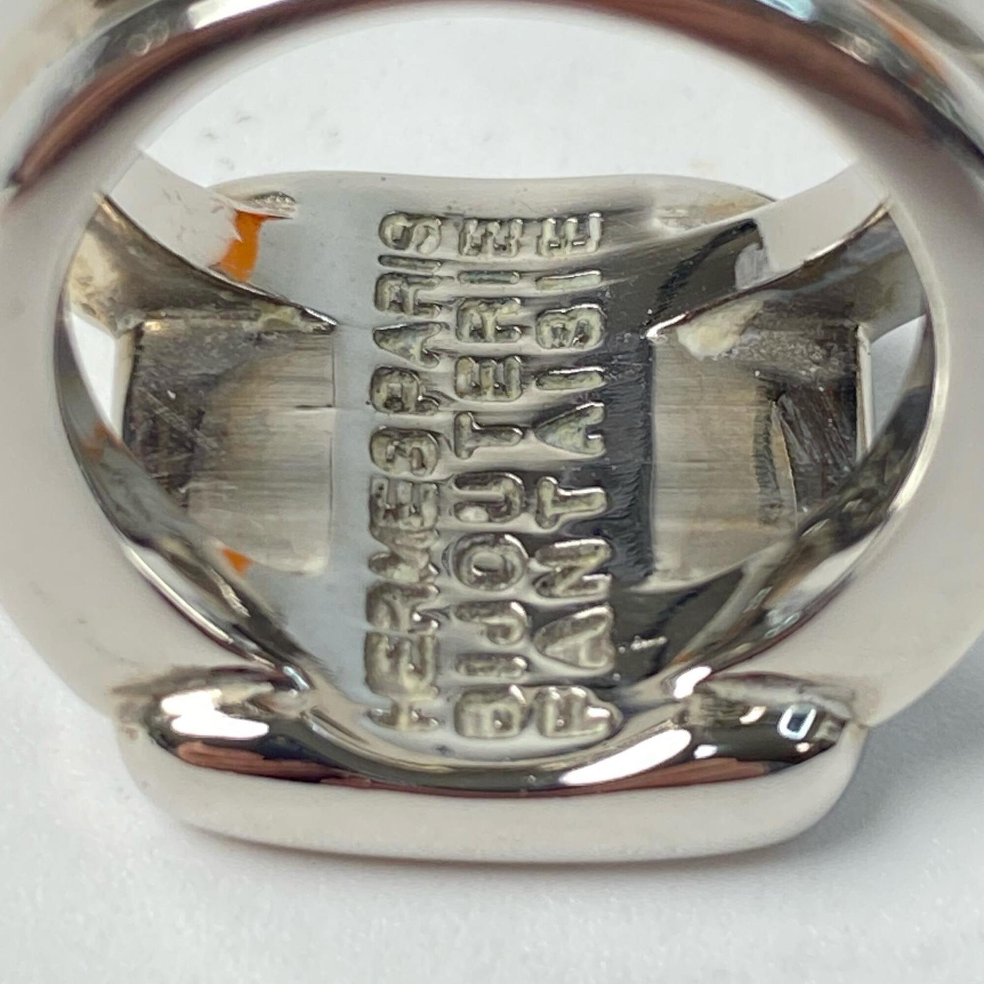 Hermes Silver Metal Shell Band Ring (Pre-Owned)