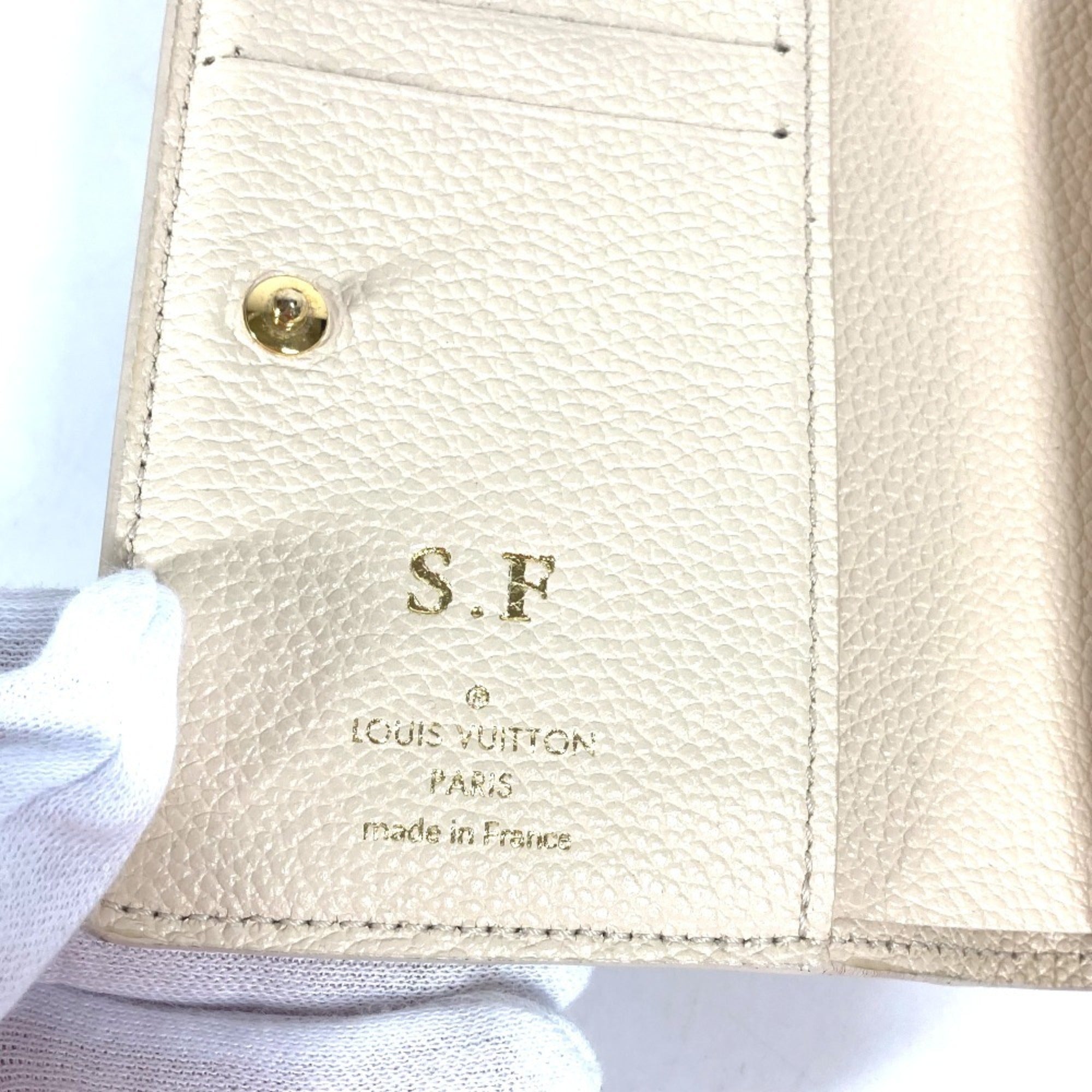 Louis Vuitton Monogram Empreinte Beige Leopard Monogram Empreinte Bill Wallet (Bi-Fold) (Pre-Owned)