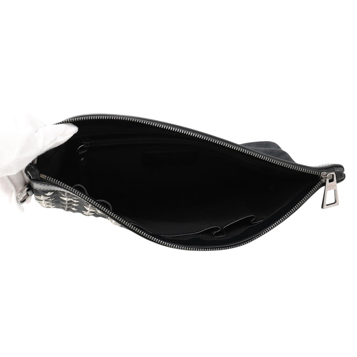 Jimmy Choo Navy Black Denim Leather Clutch Bag Handbag (Pre-Owned)
