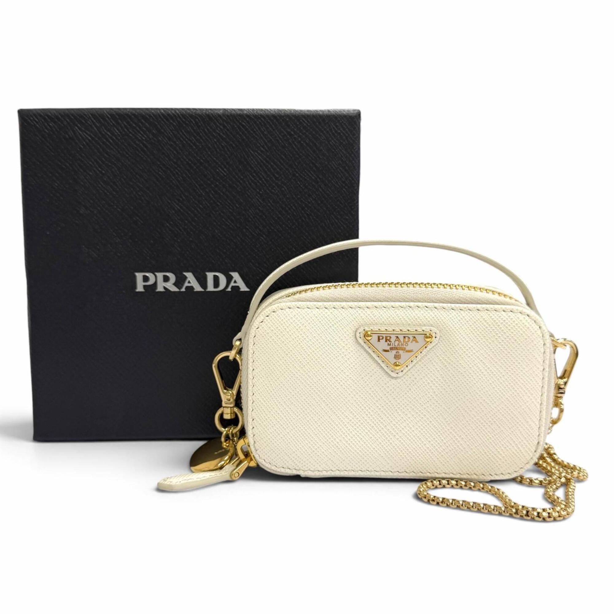 Prada White Leather Pouch (Pre-Owned)