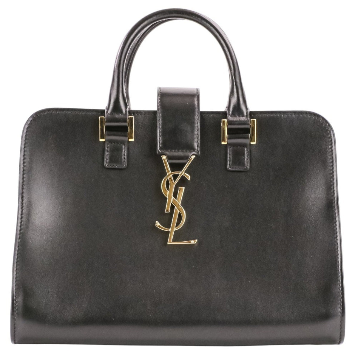 Yves Saint Laurent Black Leather Handbag Shoulder Bag (Pre-Owned)