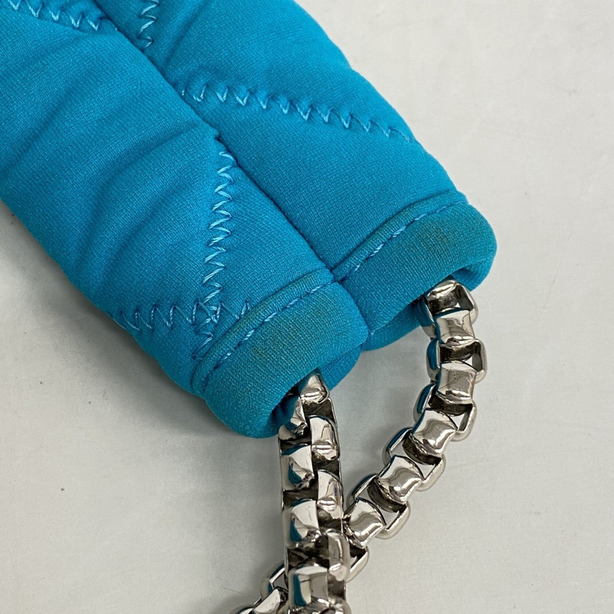 Chanel Light Blue Nylon Shoulder Bag (Pre-Owned)