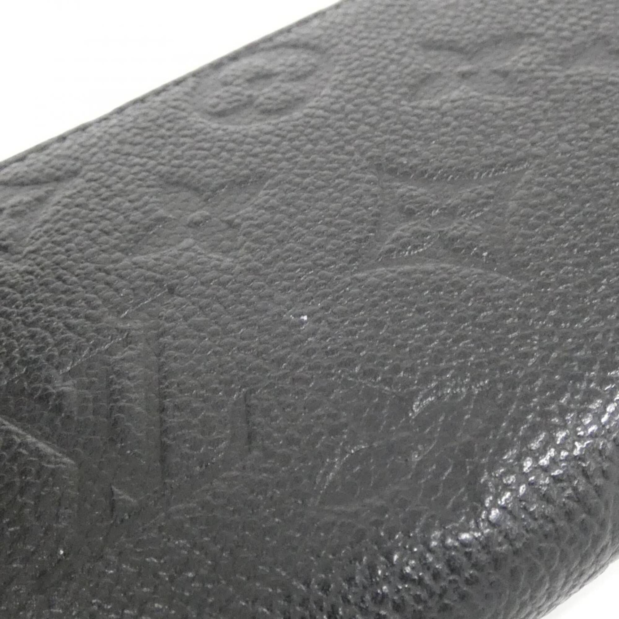 Louis Vuitton Black Leather Long Wallet (Bi-Fold) (Pre-Owned)