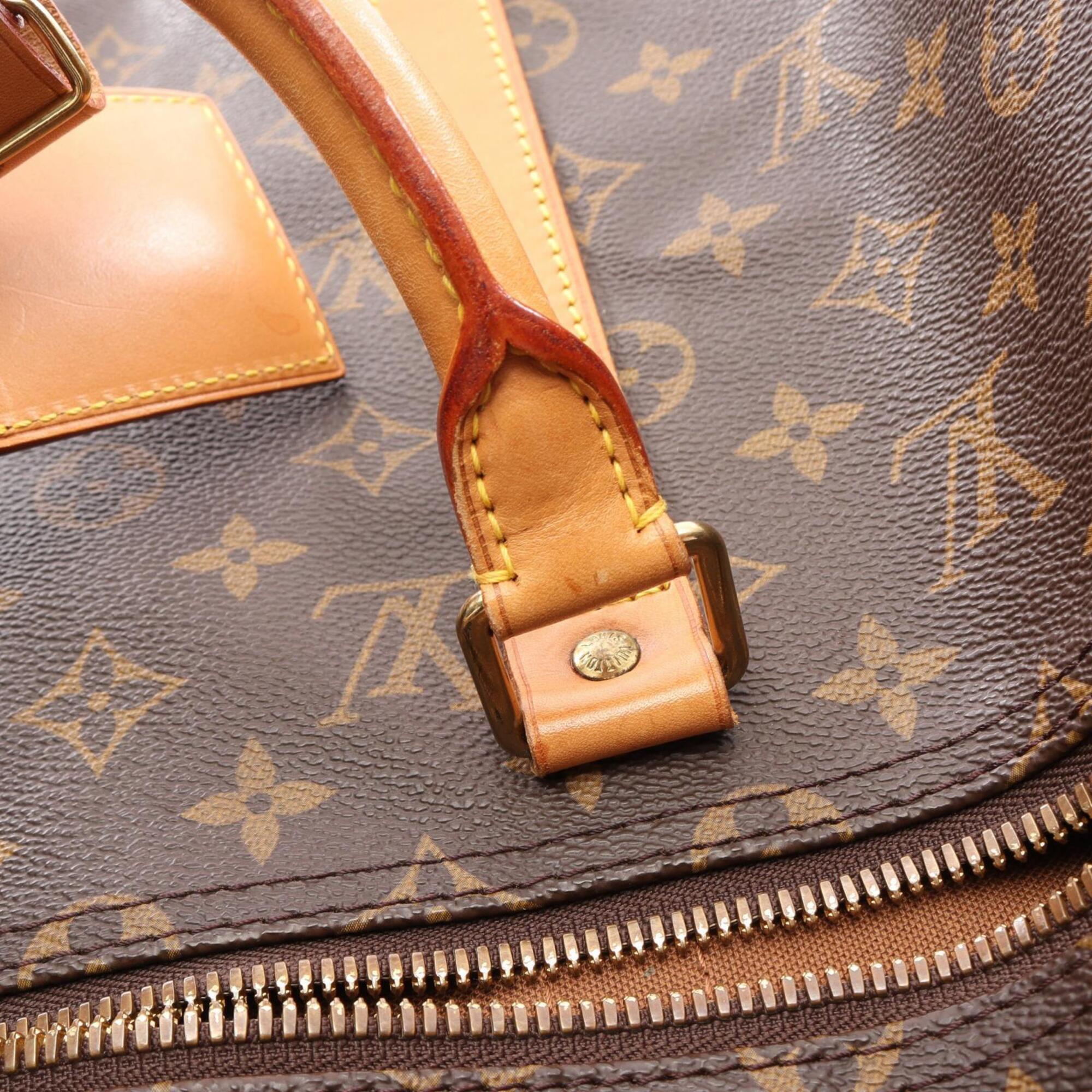 Louis Vuitton Brown Coated Canvas Pvc Monogram Leather Boston Bag Handbag (Pre-Owned)