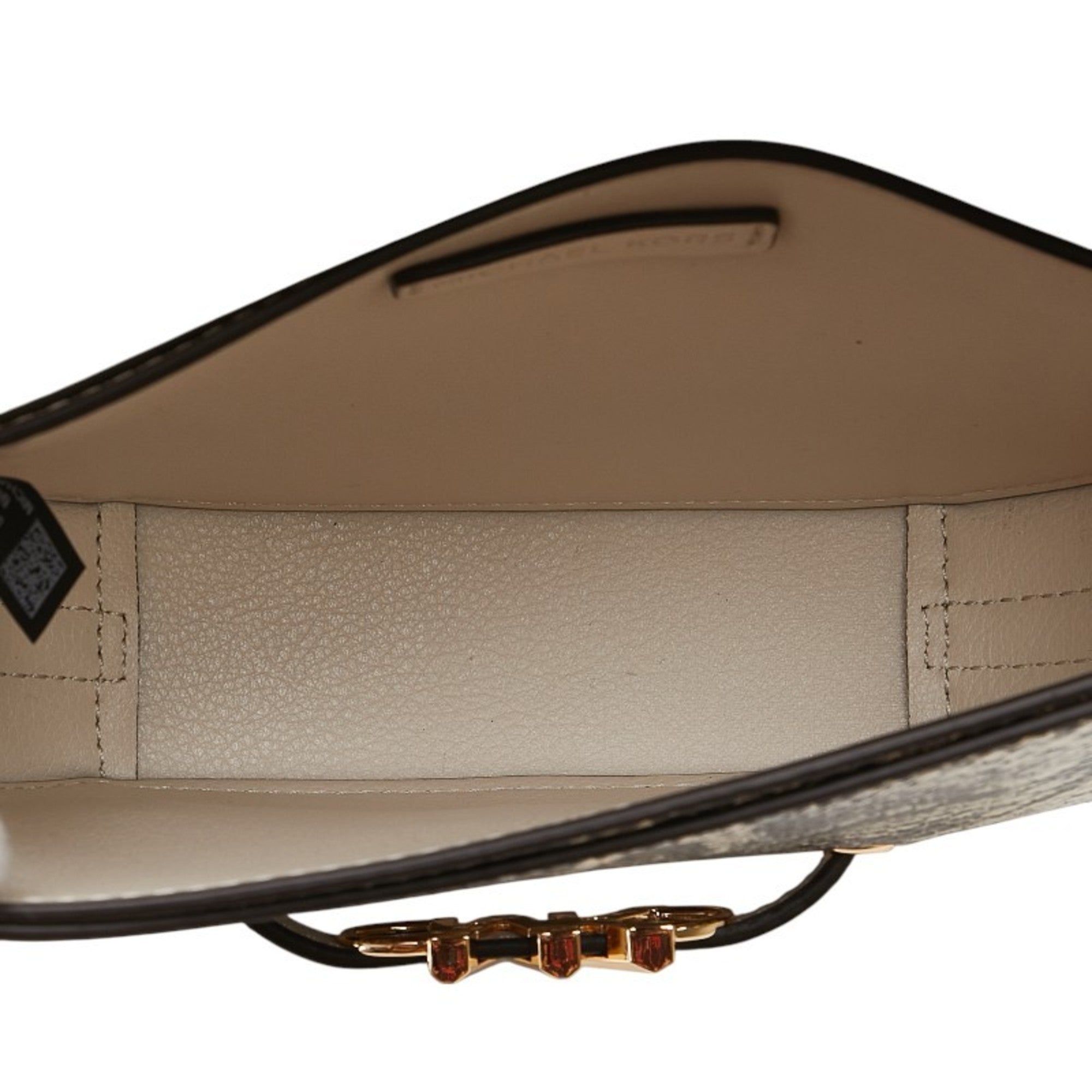 Michael Kors Beige Brown Leather Shoulder Bag (Pre-Owned)