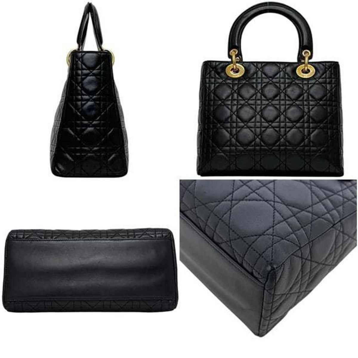 Christian Dior Black Leather Handbag (Pre-Owned)