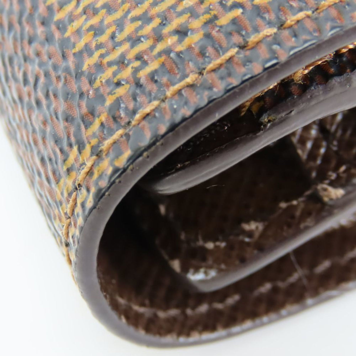 Louis Vuitton Brown Damier Canvas Ebene Damier Canvas Wallet (Tri-Fold) (Pre-Owned)