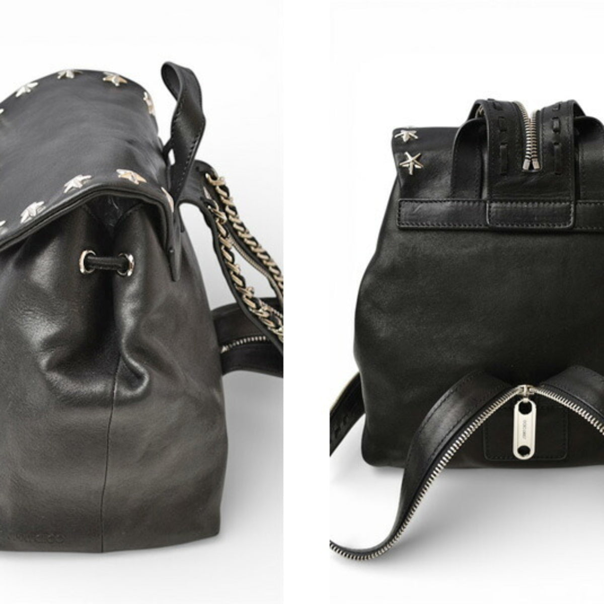 Jimmy Choo Black Leather Backpack (Pre-Owned)