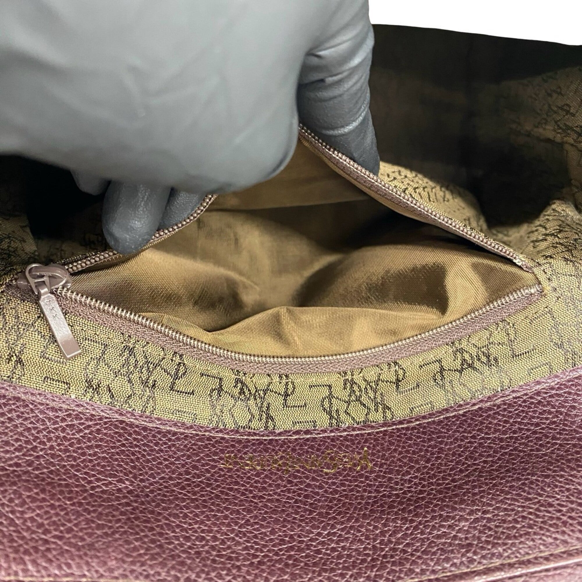 Yves Saint Laurent Brown Leather Handbag Shoulder Bag (Pre-Owned)
