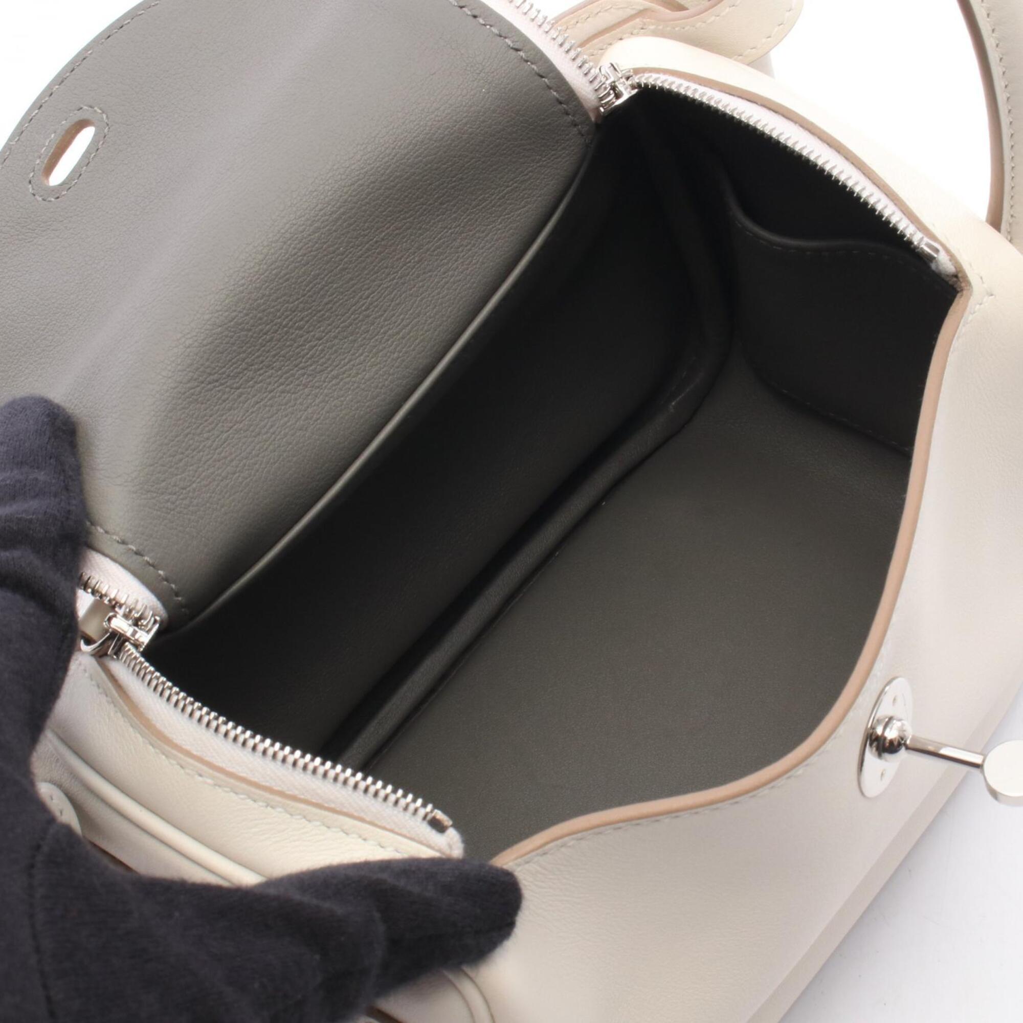 Hermes Gray Swift Leather Leather Handbag Shoulder Bag (Pre-Owned)