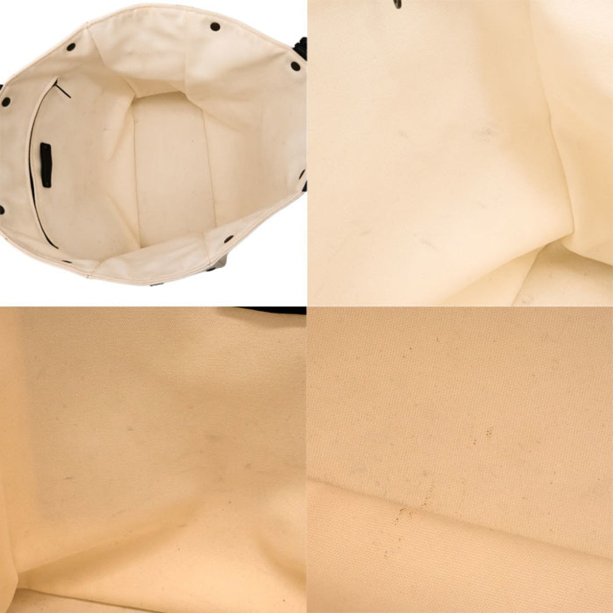 Bottega Veneta White Canvas Shoulder Bag Tote Bag (Pre-Owned)