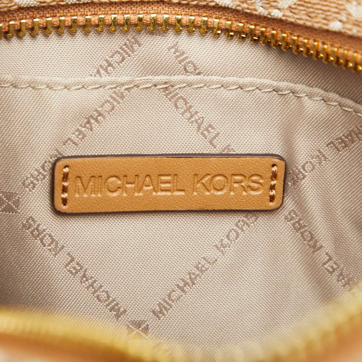 Michael Kors Brown Canvas Leather Pouch Shoulder Bag (Pre-Owned)