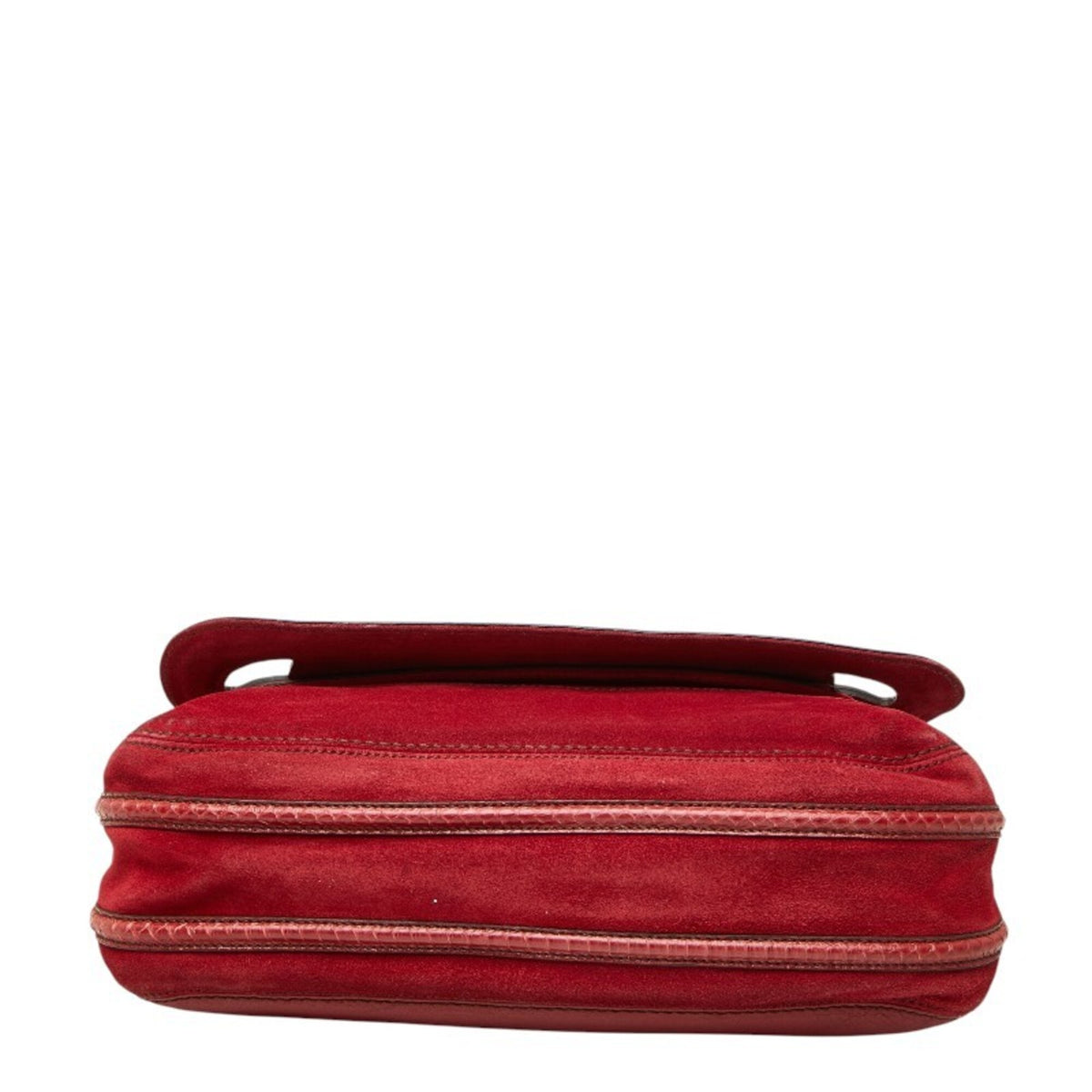 Cartier Marcello Red Color Leather Shoulder Bag (Pre-Owned)