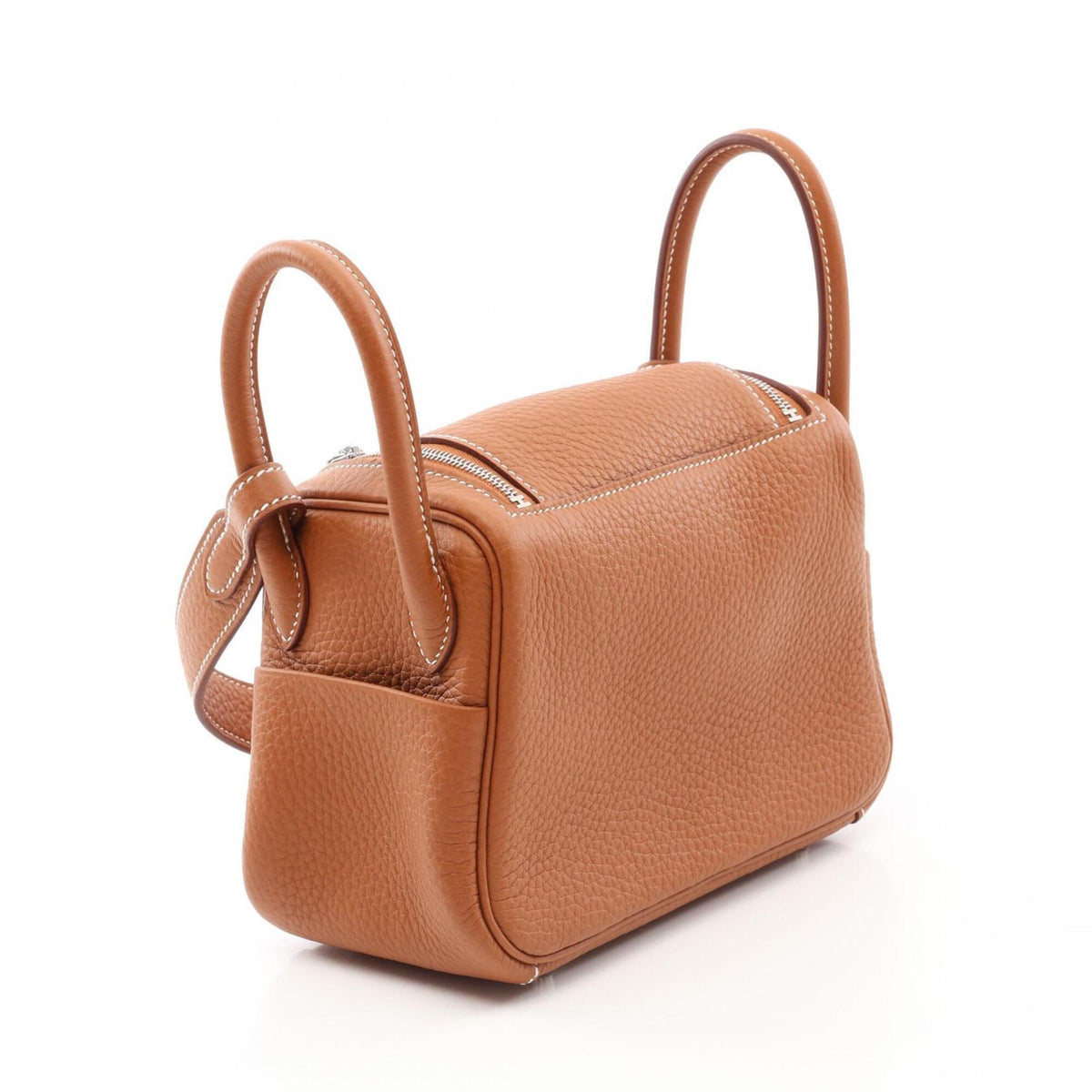 Hermes Brown Taurillon Clemence Leather Handbag Shoulder Bag (Pre-Owned)