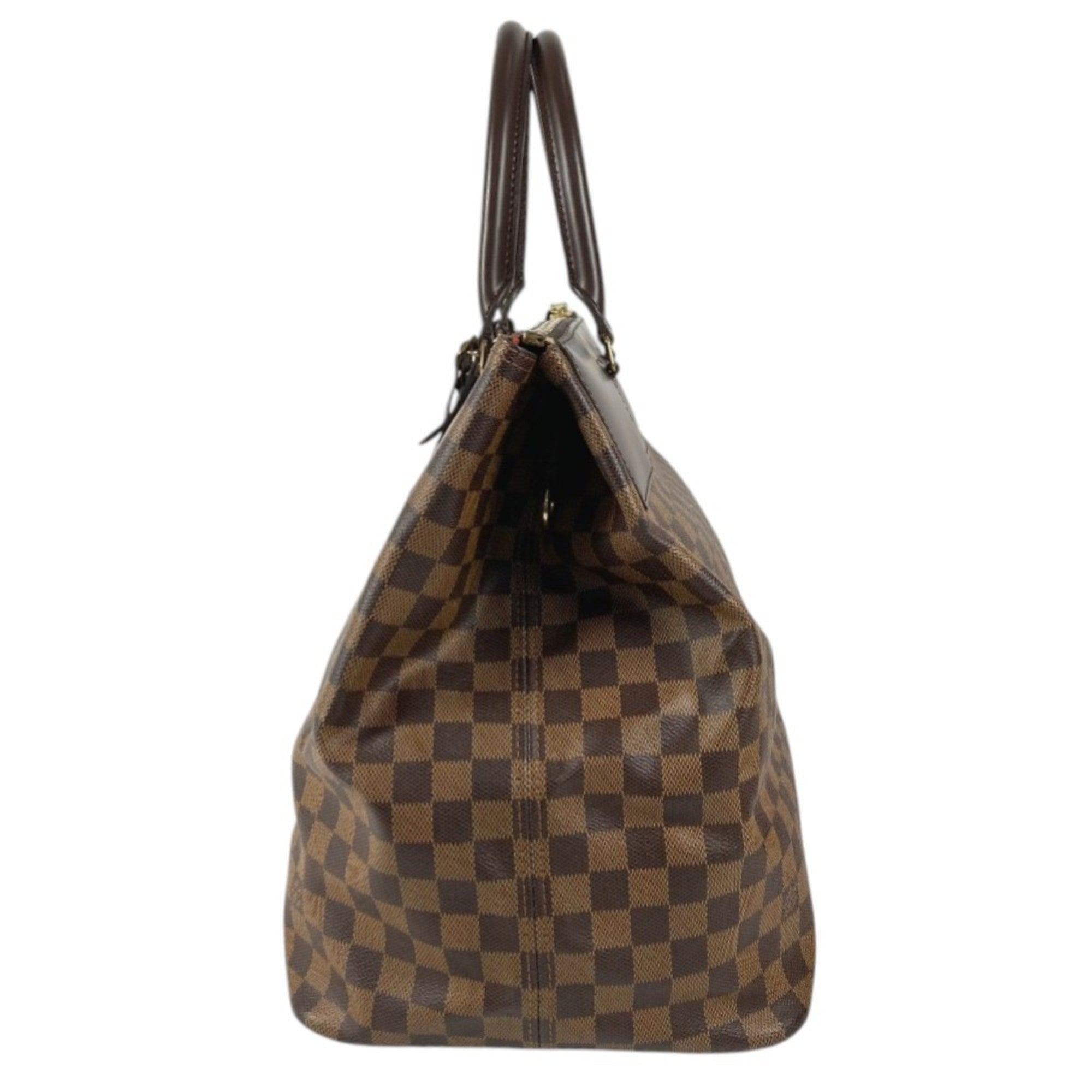 Louis Vuitton Brown Damier Canvas Ebene Damier Canvas Boston Bag Handbag Tote Bag (Pre-Owned)