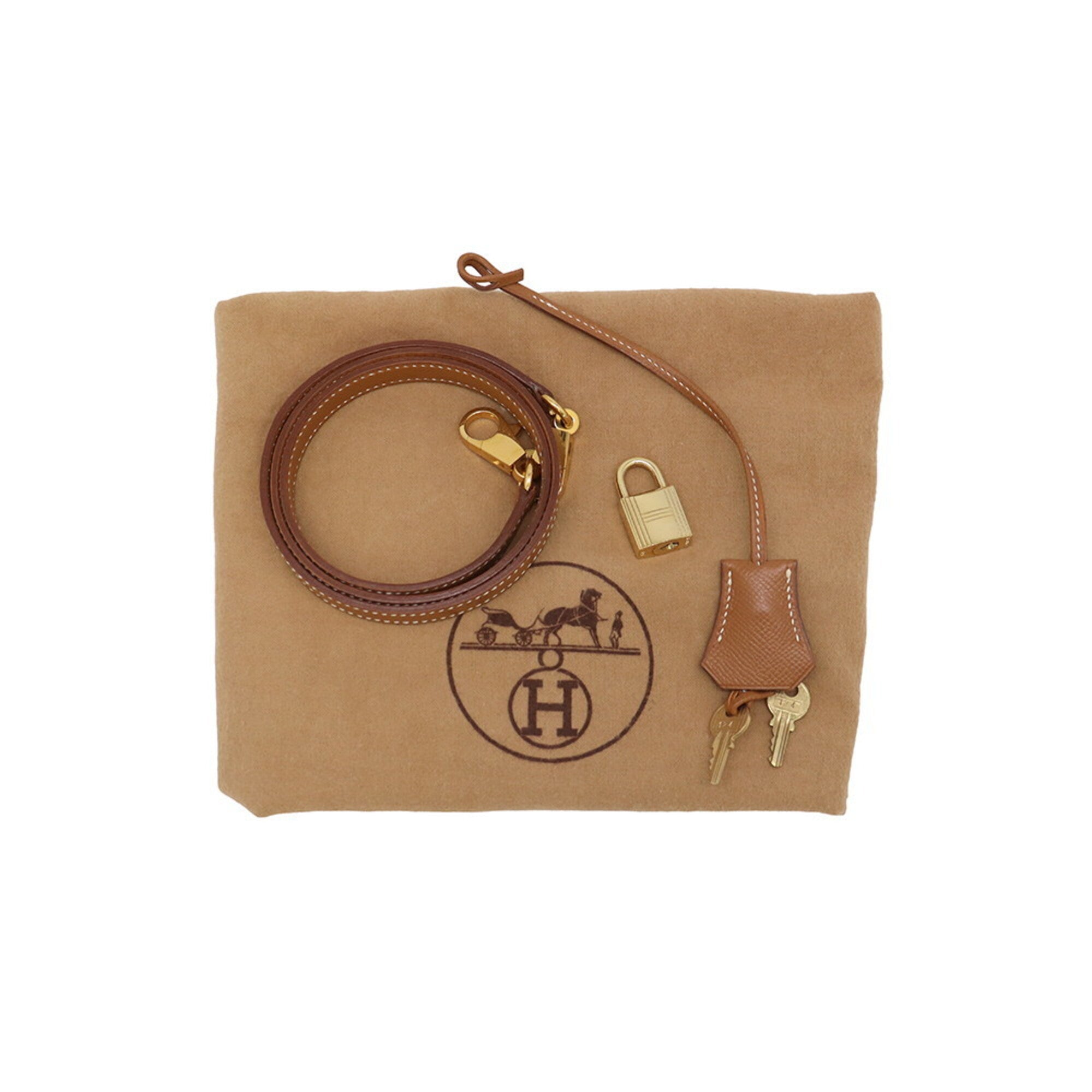 Hermes Gold Courchevel Leather Handbag (Pre-Owned)