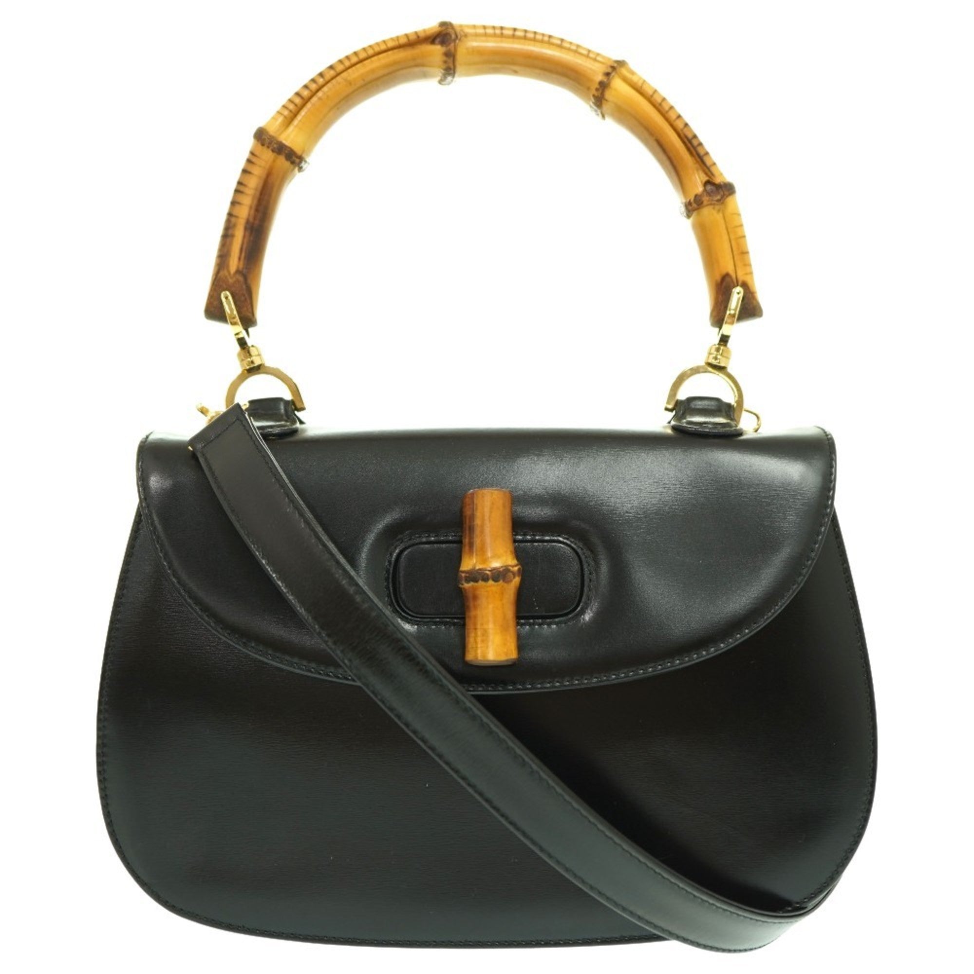 Gucci Black Leather Handbag (Pre-Owned)