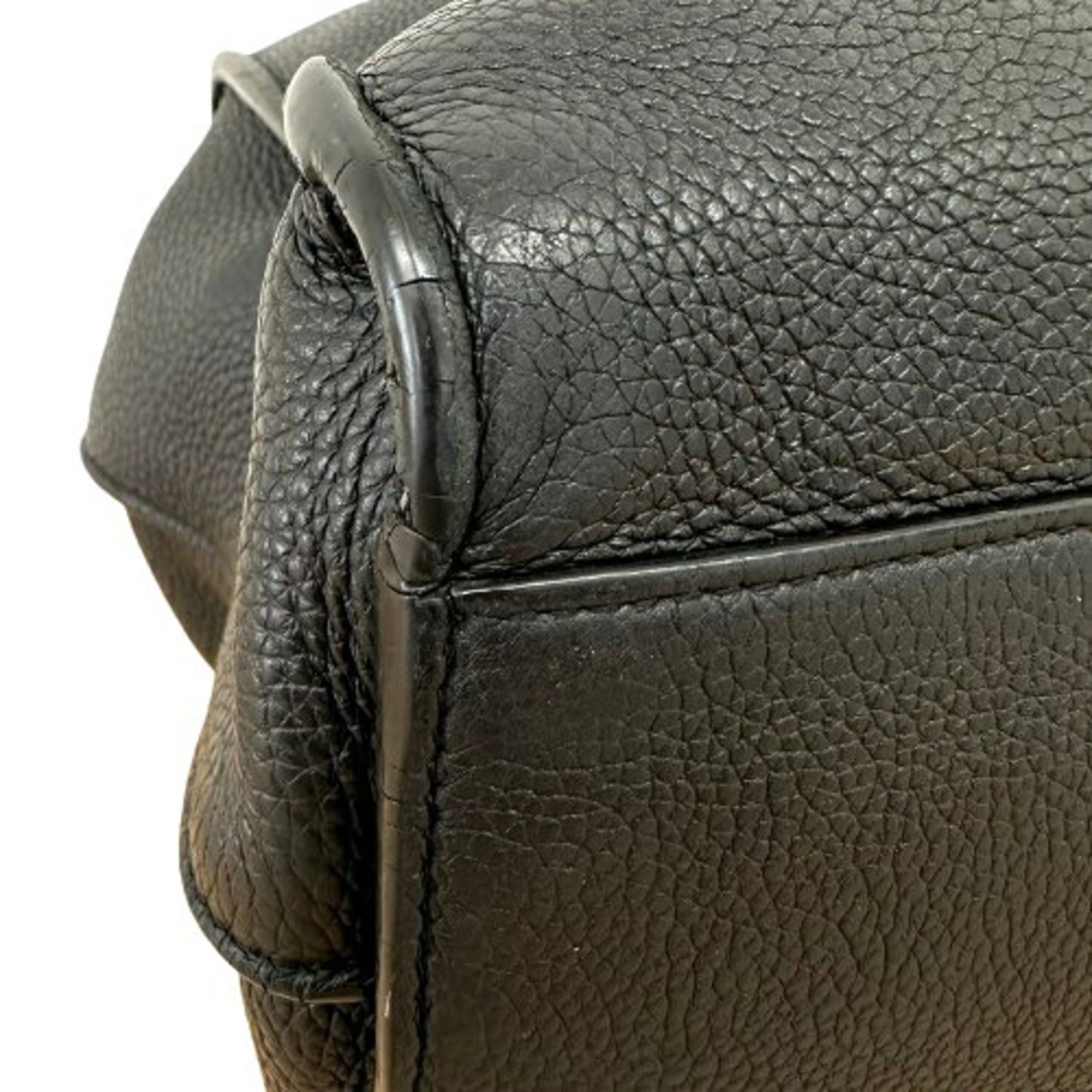 Saint Laurent Black Leather Handbag Tote Bag (Pre-Owned)