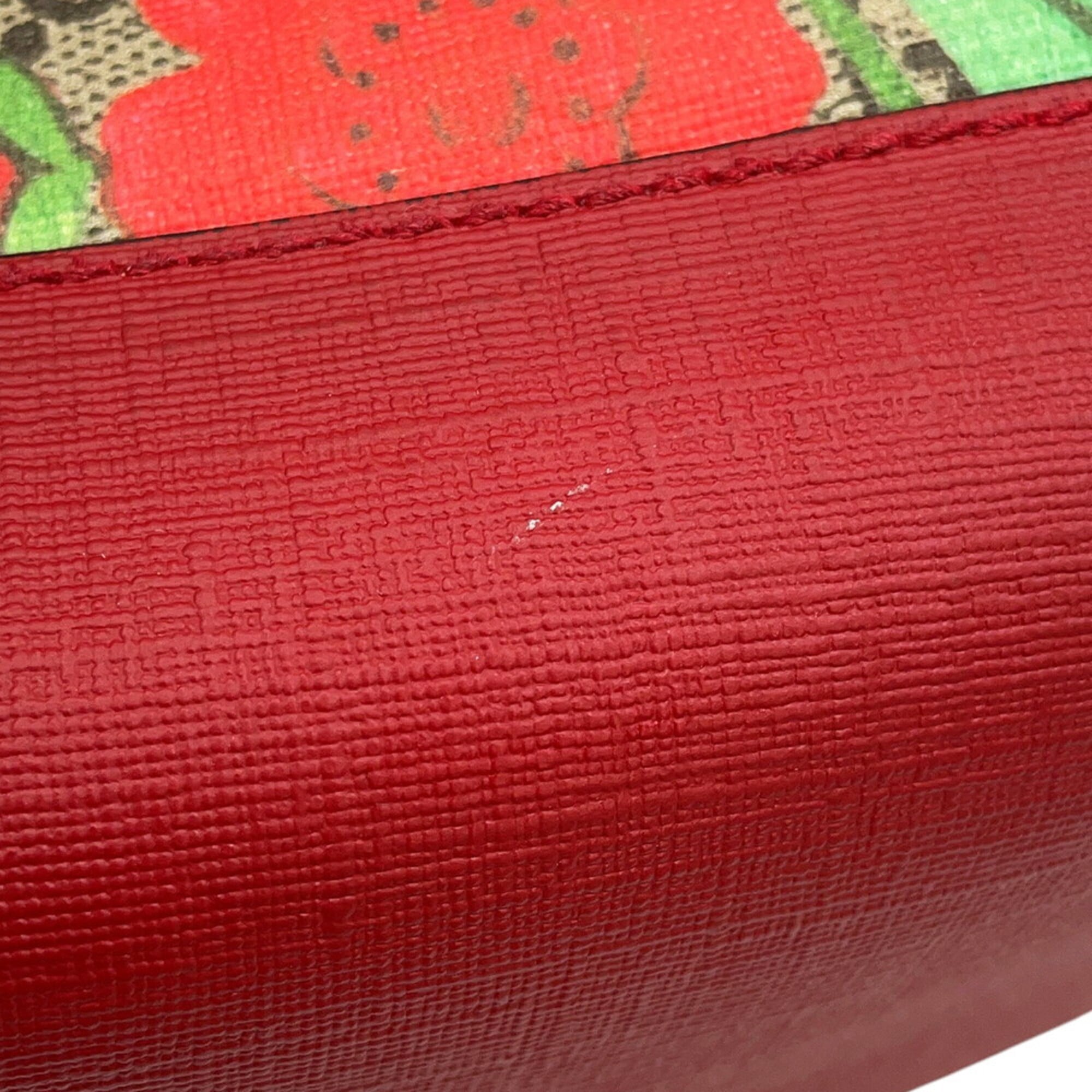 Gucci Multi-Color Red Color Gg Supreme Backpack (Pre-Owned)