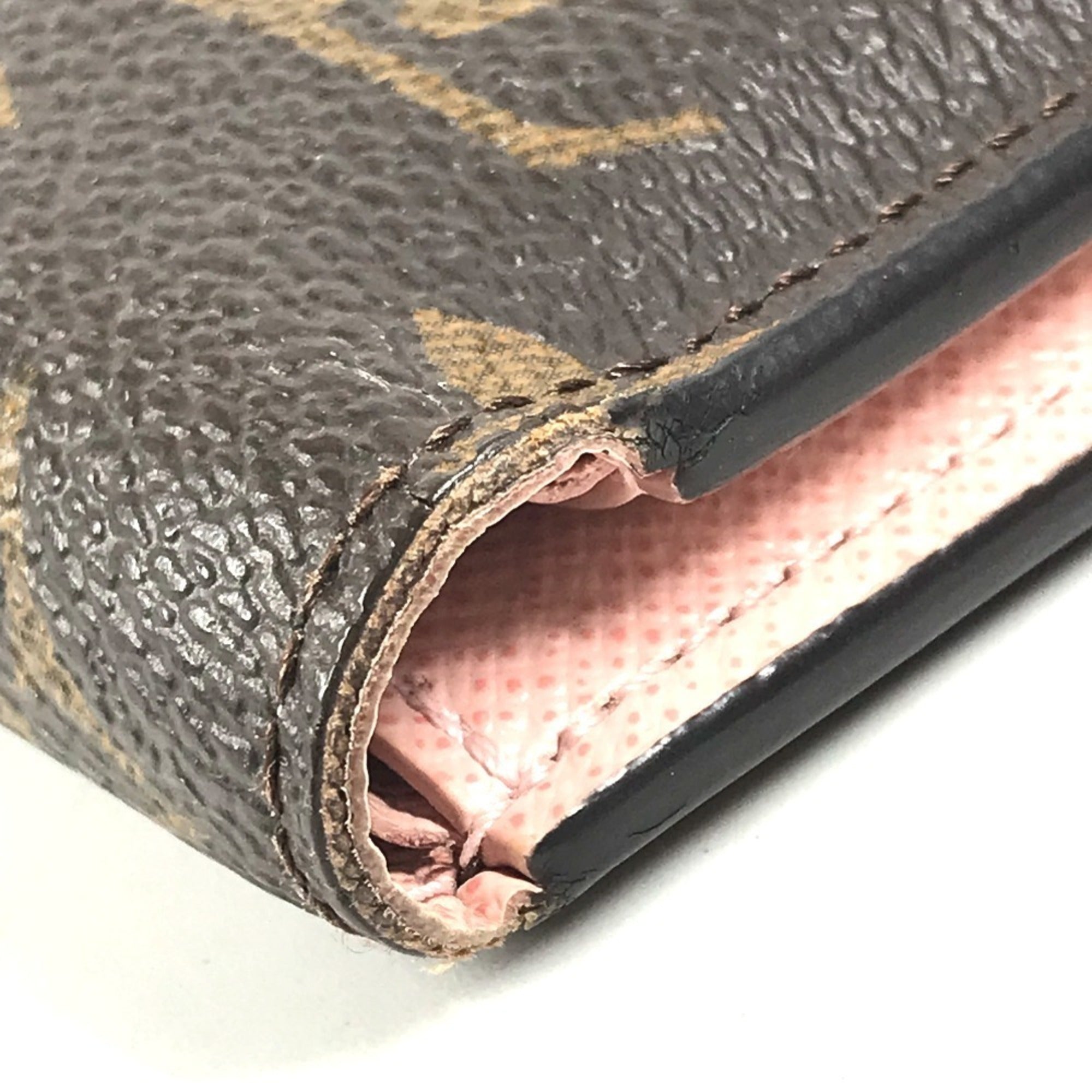 Louis Vuitton Brown Monogram Pink Monogram Wallet (Bi-Fold) (Pre-Owned)
