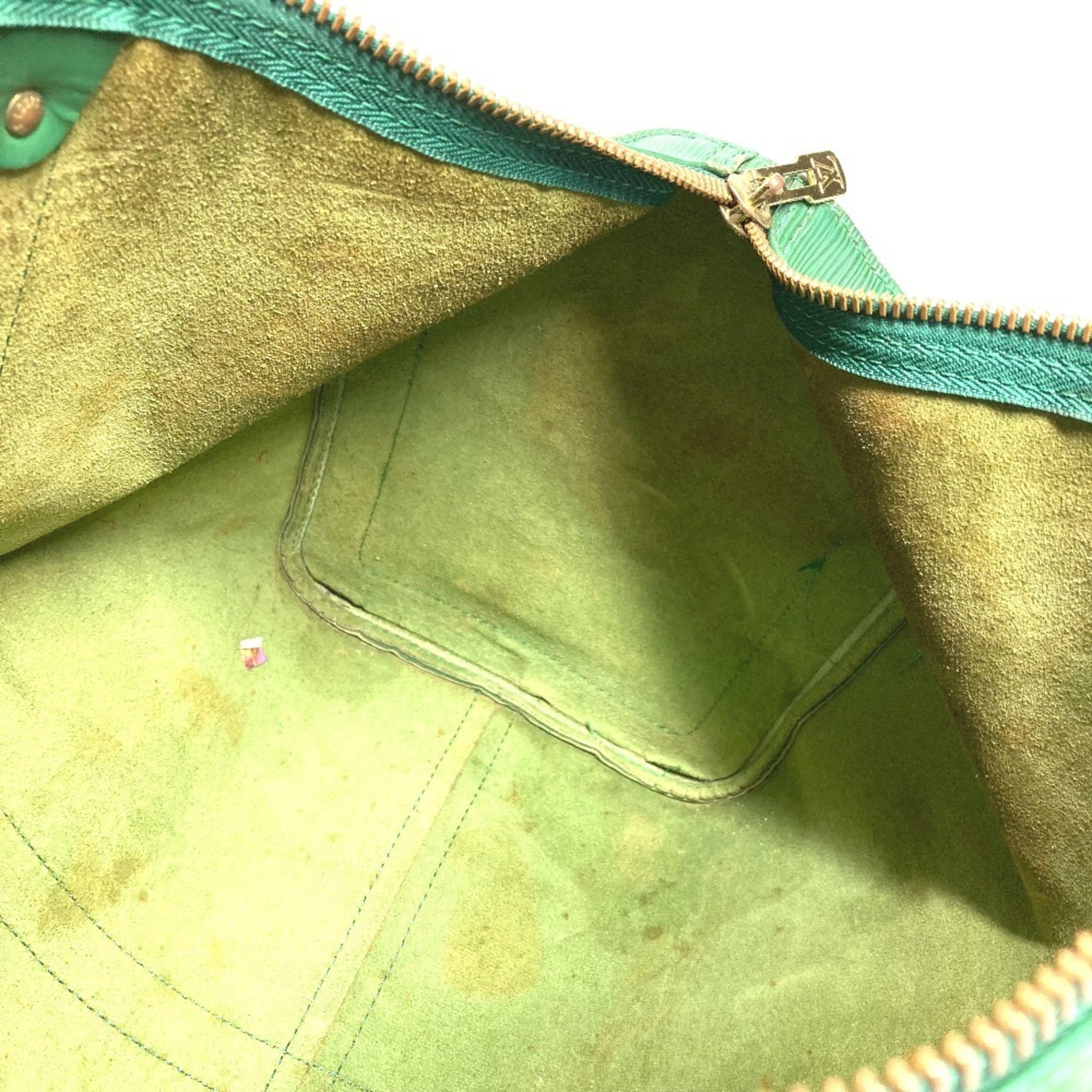 Louis Vuitton Epi Borneo Green Epi Leather Boston Bag Handbag (Pre-Owned)