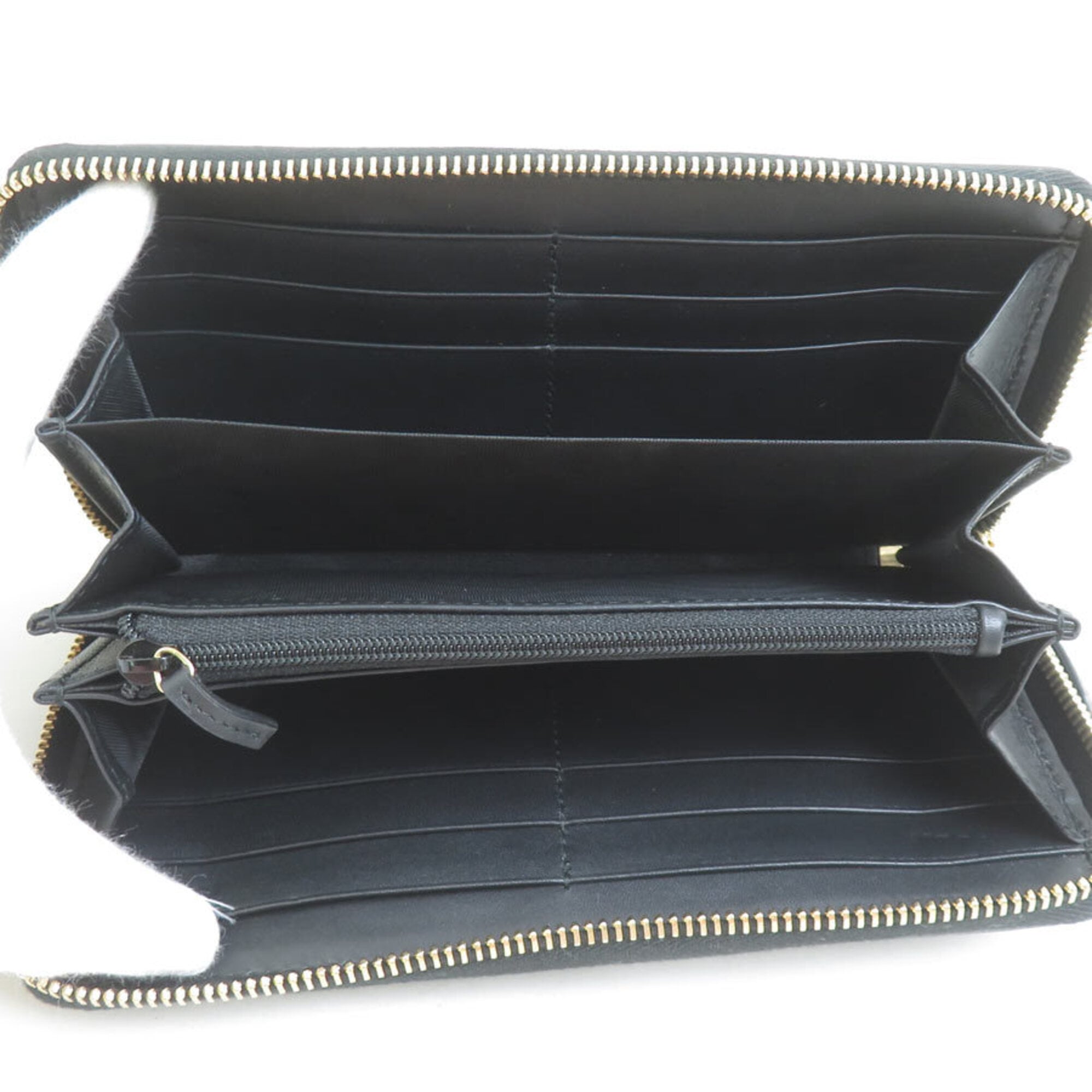 Gucci Black Leather Long Wallet (Bi-Fold) (Pre-Owned)