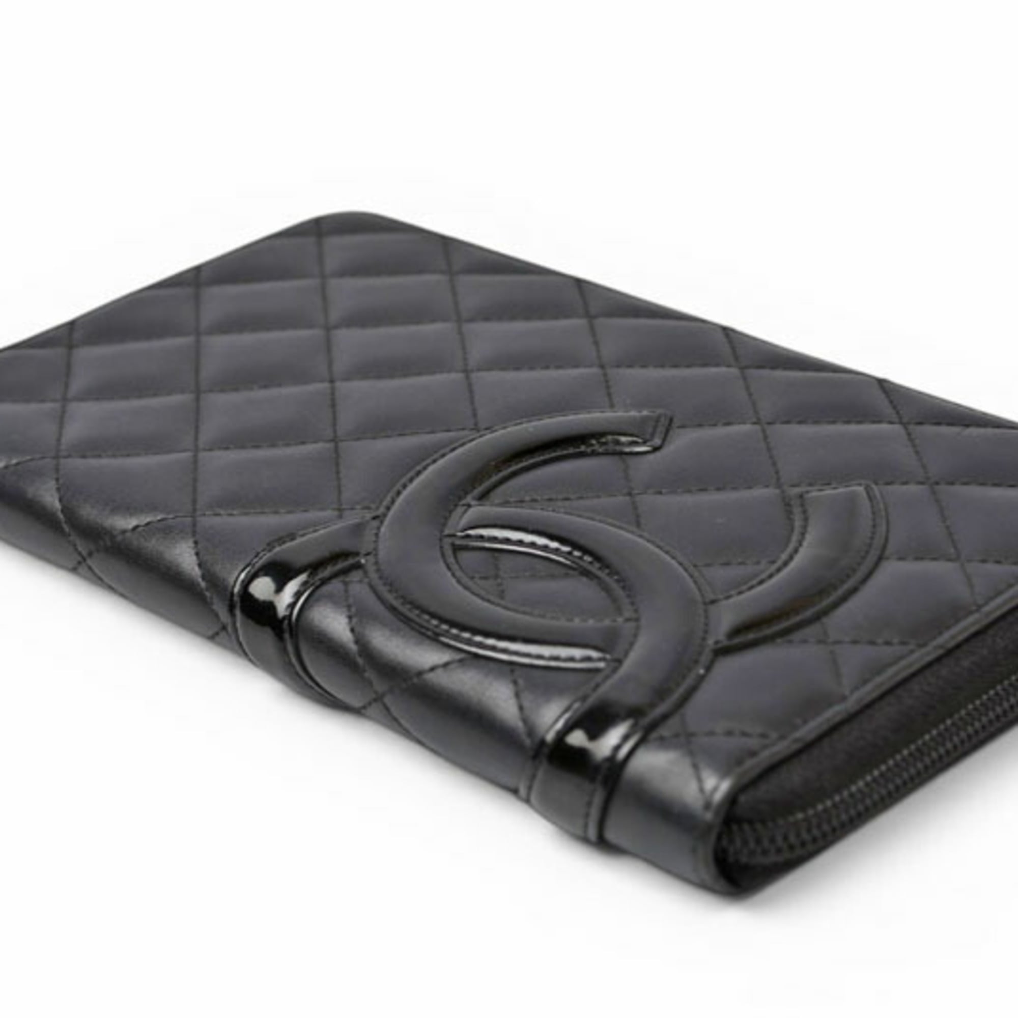 Chanel Black Leather Long Wallet (Bi-Fold) (Pre-Owned)