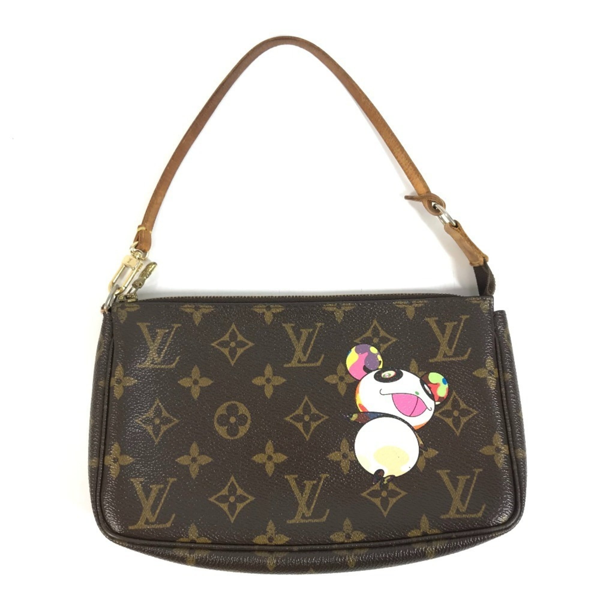 Louis Vuitton Brown Multi-Color Monogram Handbag Pouch Shoulder Bag (Pre-Owned)