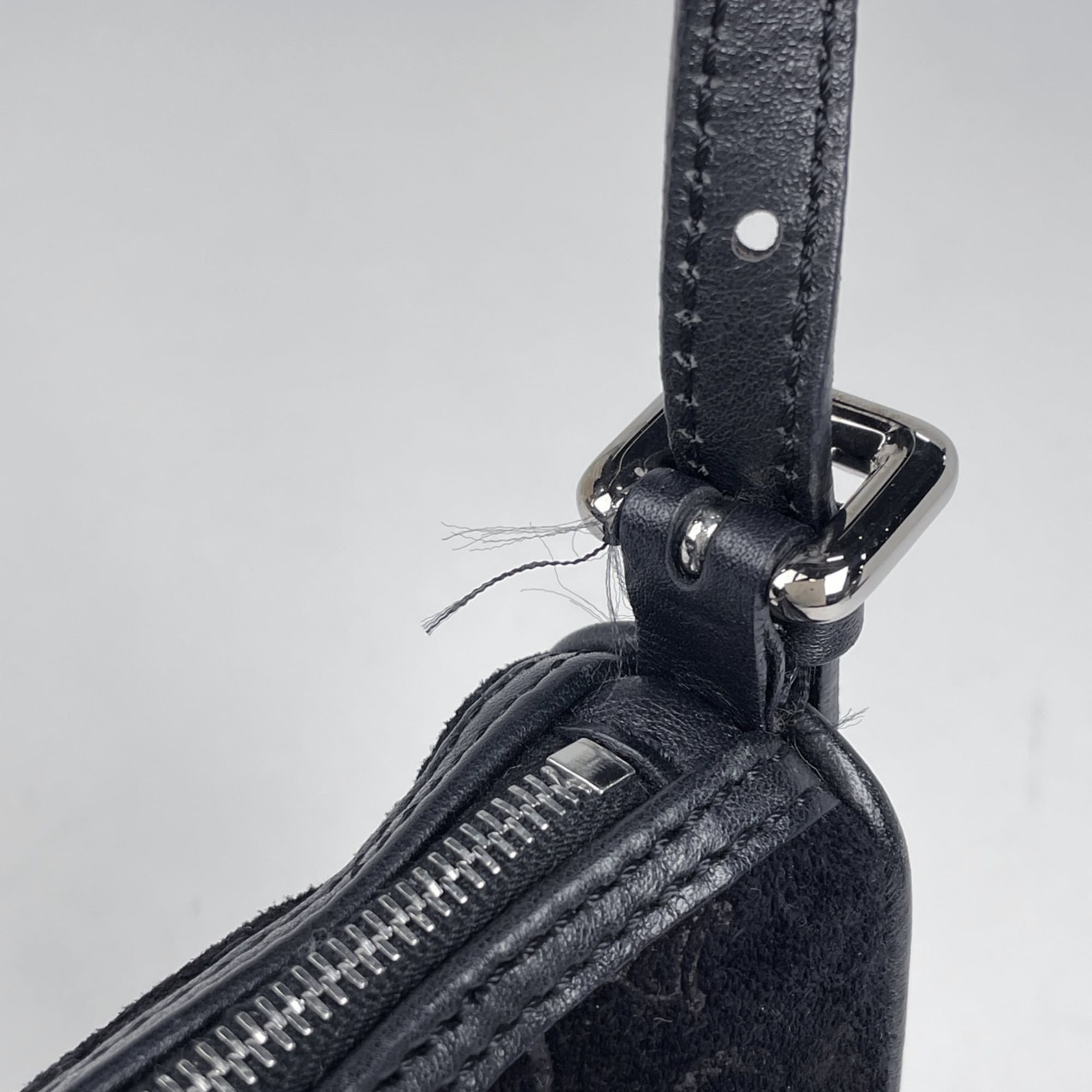 Celine Black Suede Leather Handbag (Pre-Owned)