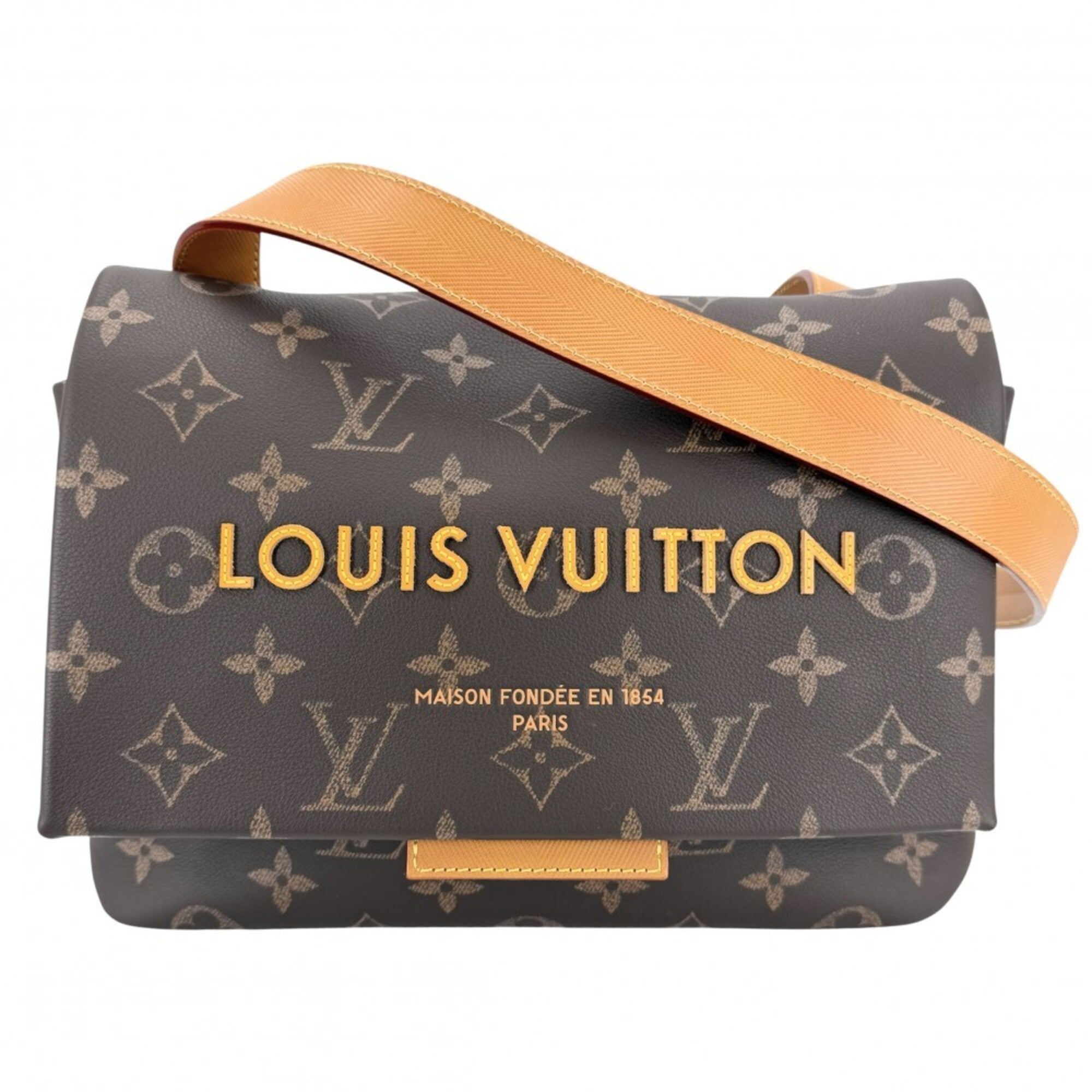 Louis Vuitton Brown Monogram Canvas Shoulder Bag (Pre-Owned)