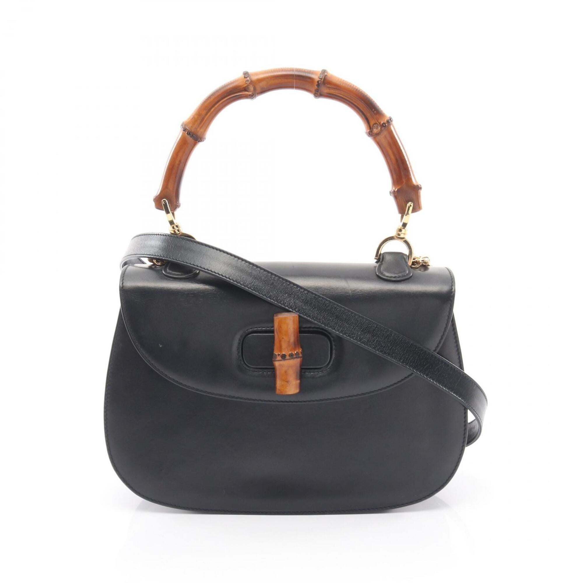 Gucci Black Leather Handbag (Pre-Owned)