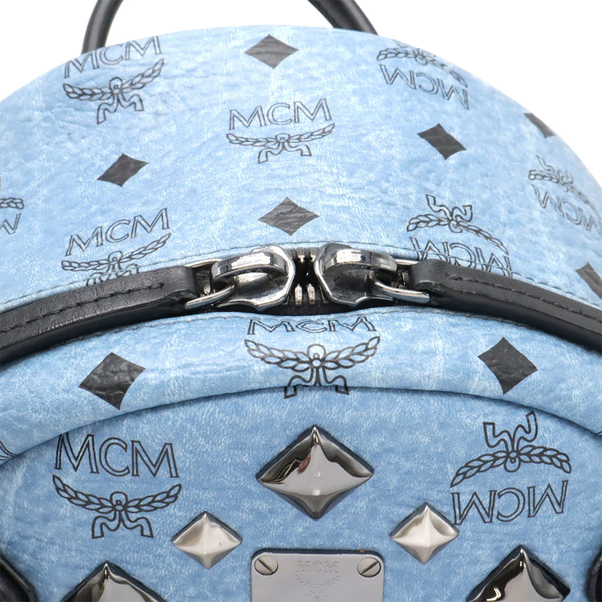 Mcm Blue Pvc Backpack (Pre-Owned)