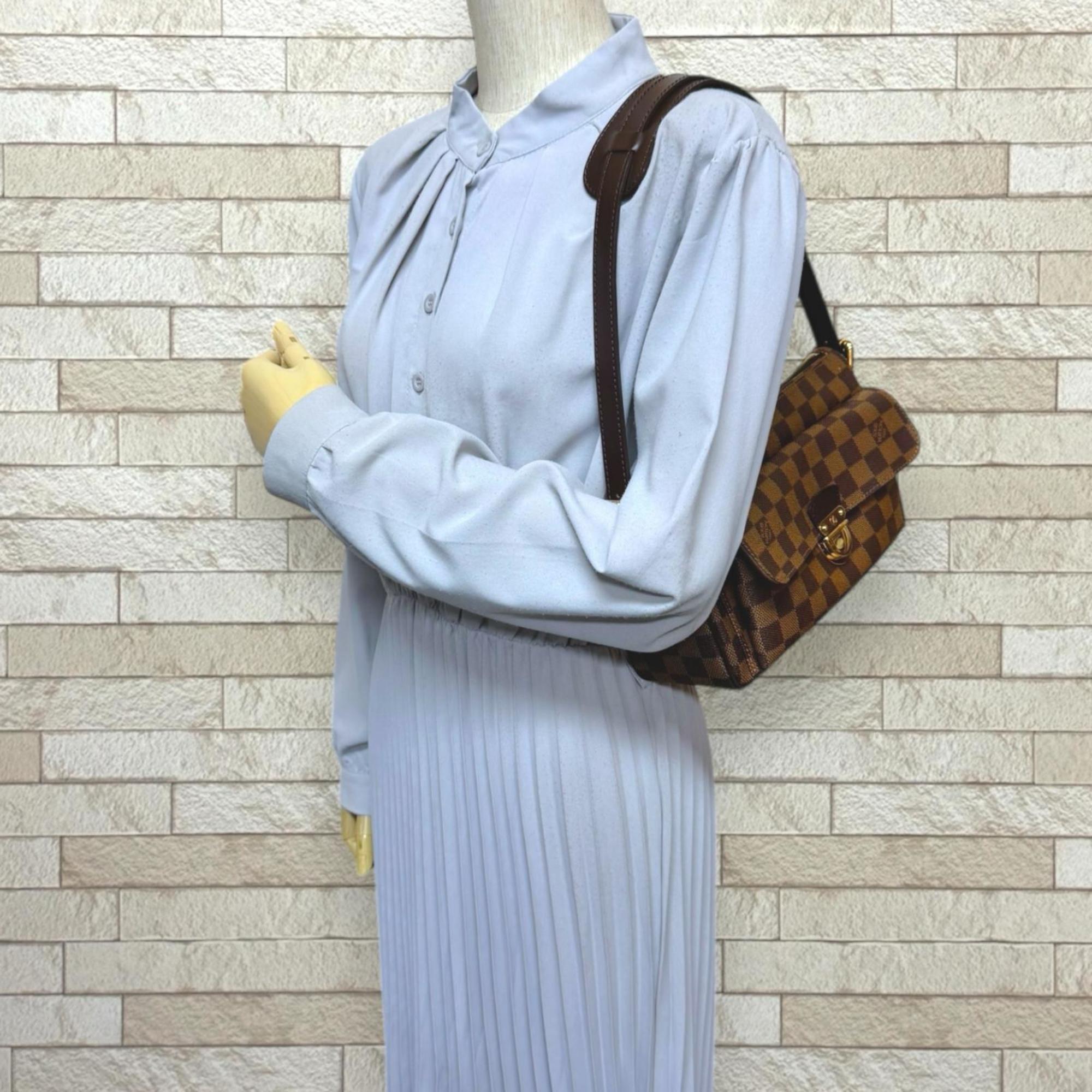 Louis Vuitton Damier Brown Damier Canvas Damier Canvas Shoulder Bag (Pre-Owned)