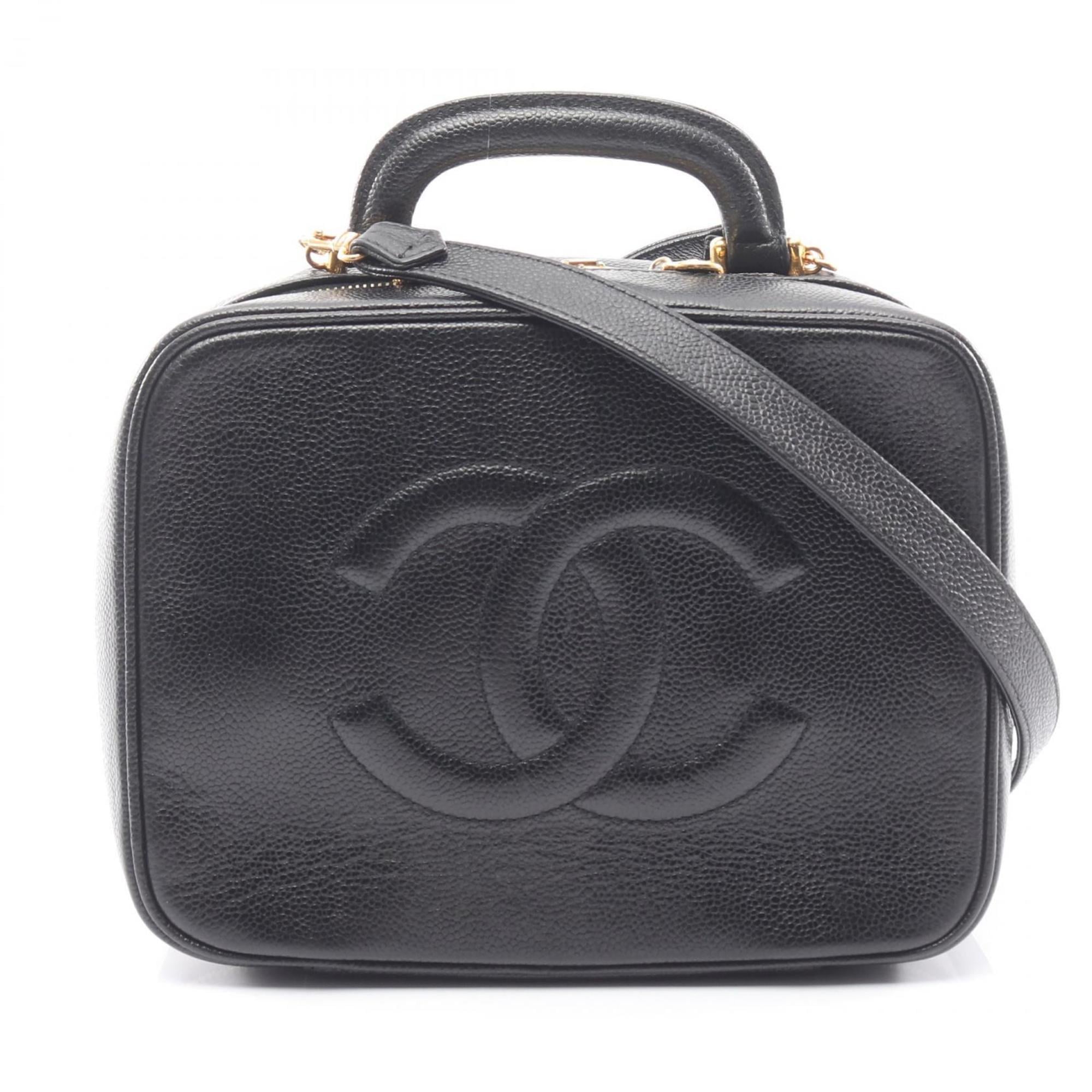 Chanel Black Leather Handbag (Pre-Owned)