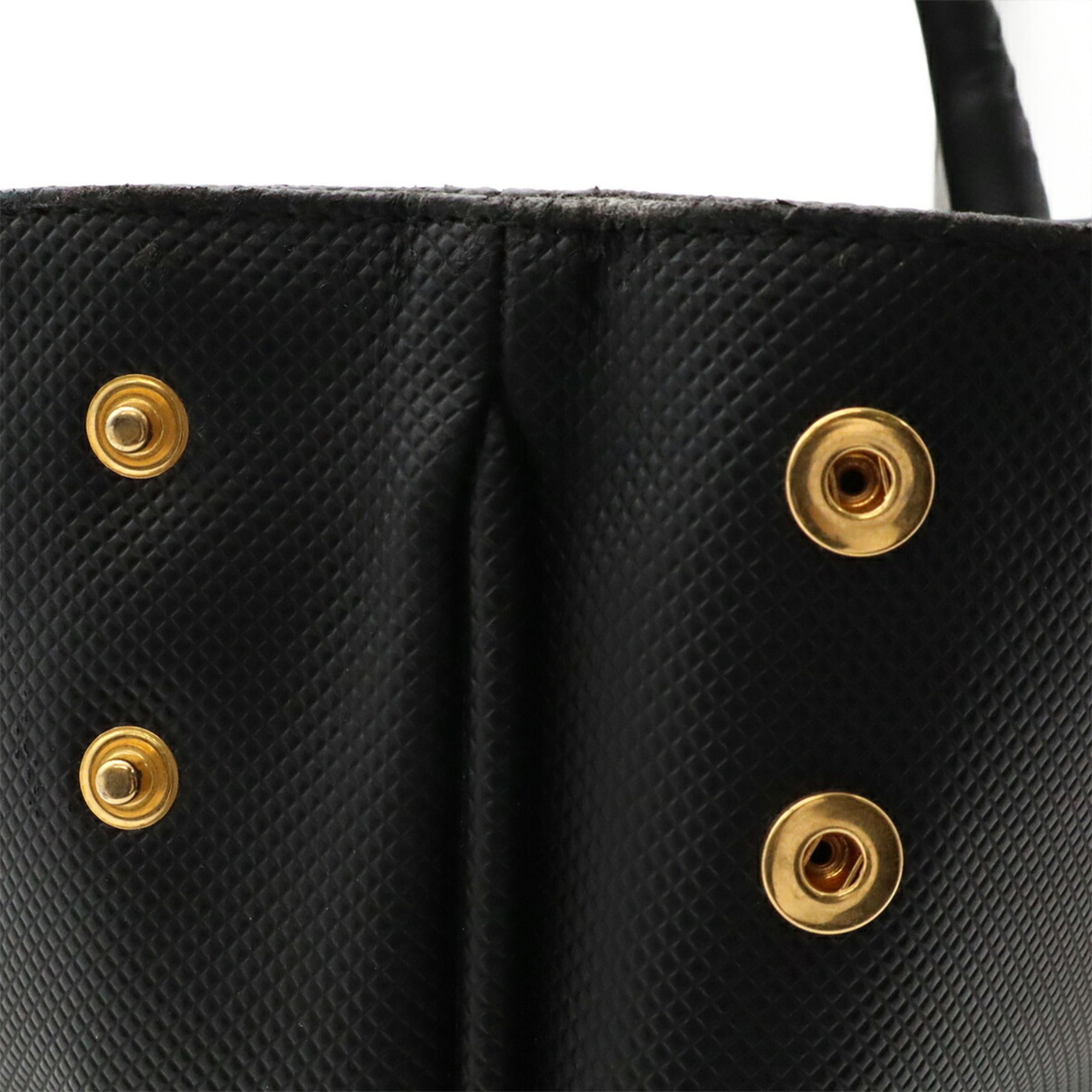 Bottega Veneta Black Dark Brown Coated Canvas Leather Shoulder Bag Tote Bag (Pre-Owned)