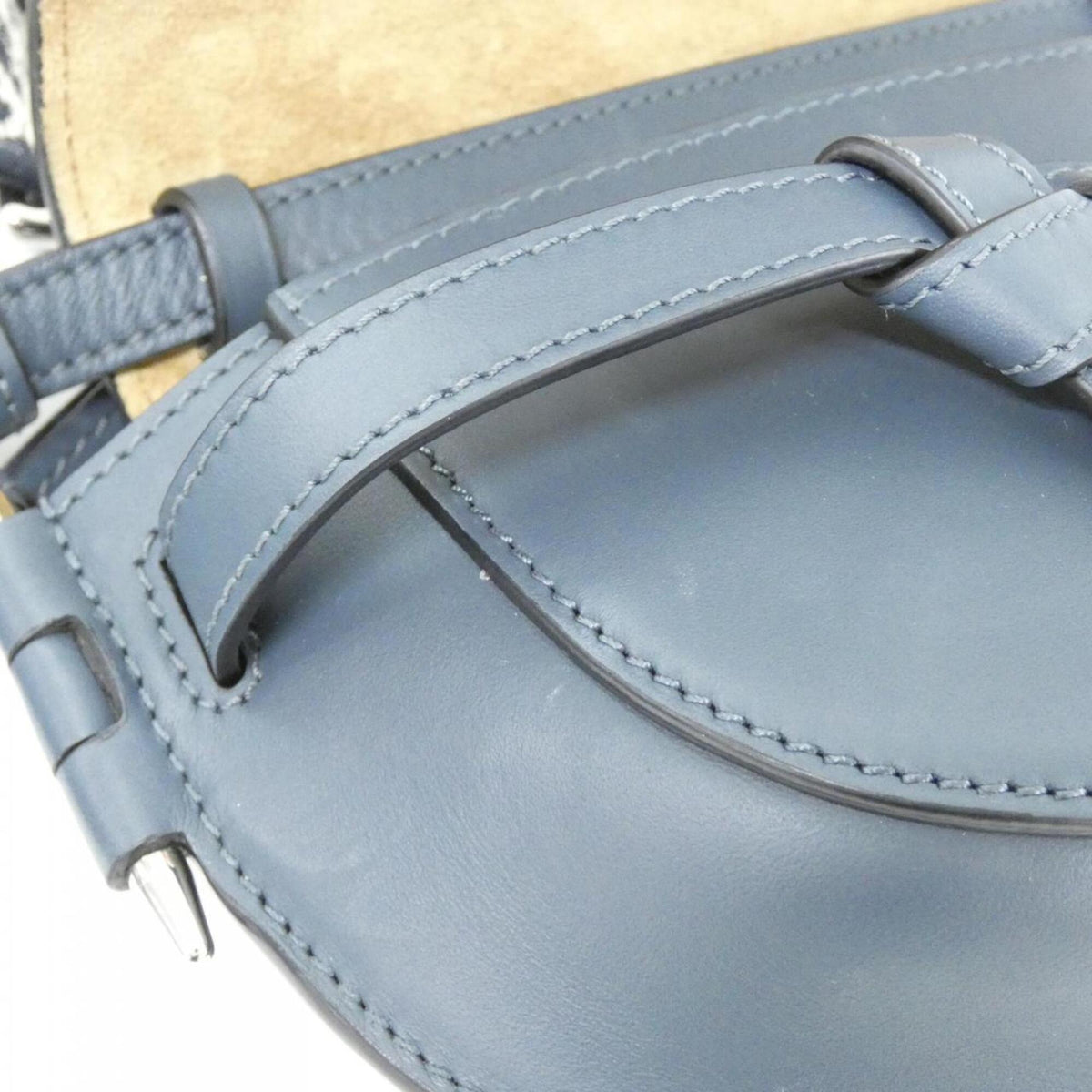 Loewe Blue Leather Shoulder Bag (Pre-Owned)