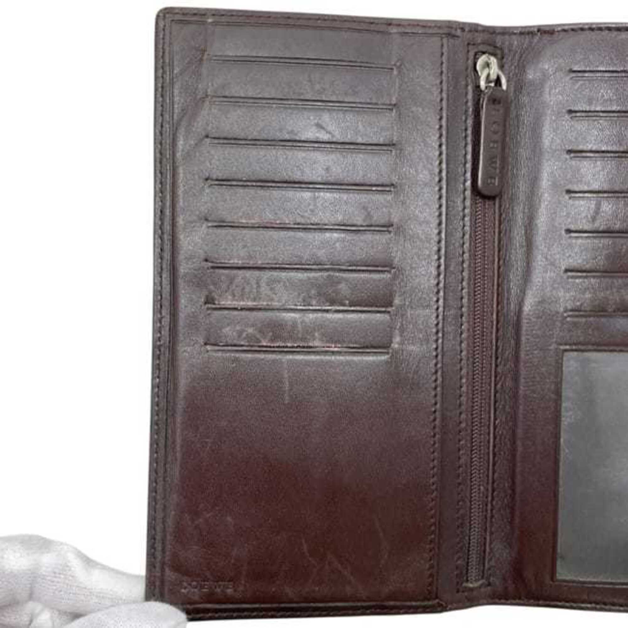 Loewe Blue Denim Canvas Long Wallet (Bi-Fold) (Pre-Owned)