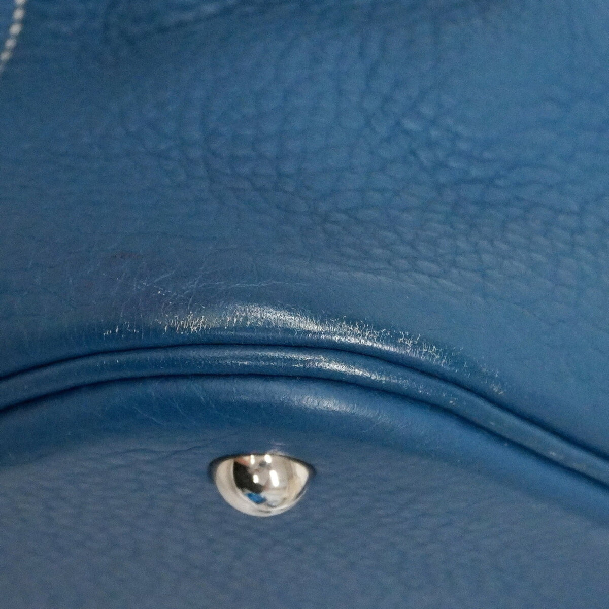 Hermes Blue Taurillon Clemence Leather Handbag (Pre-Owned)