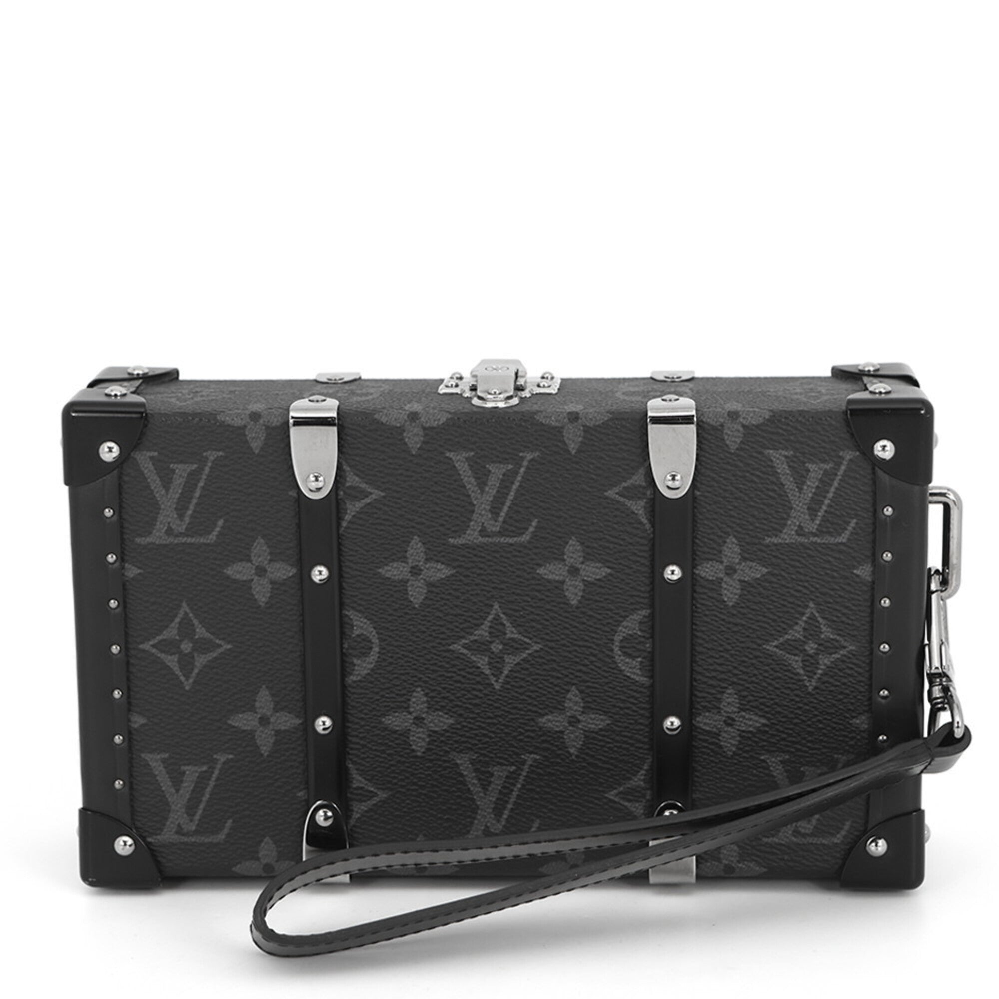 Louis Vuitton Noir Monogram Eclipse Clutch Bag Handbag (Pre-Owned)