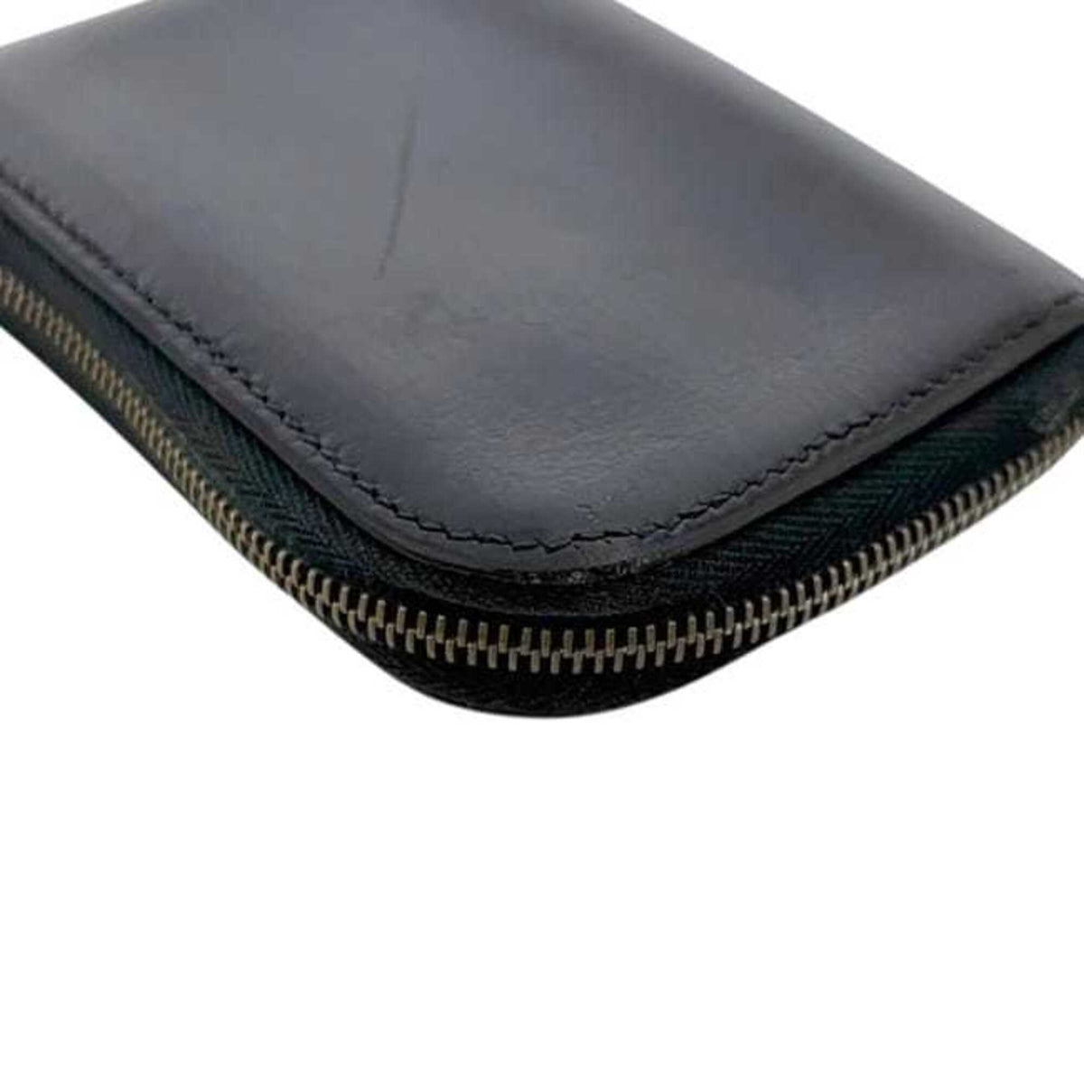 Hermes Black Box Calf Leather Coin Purse/Coin Case (Pre-Owned)