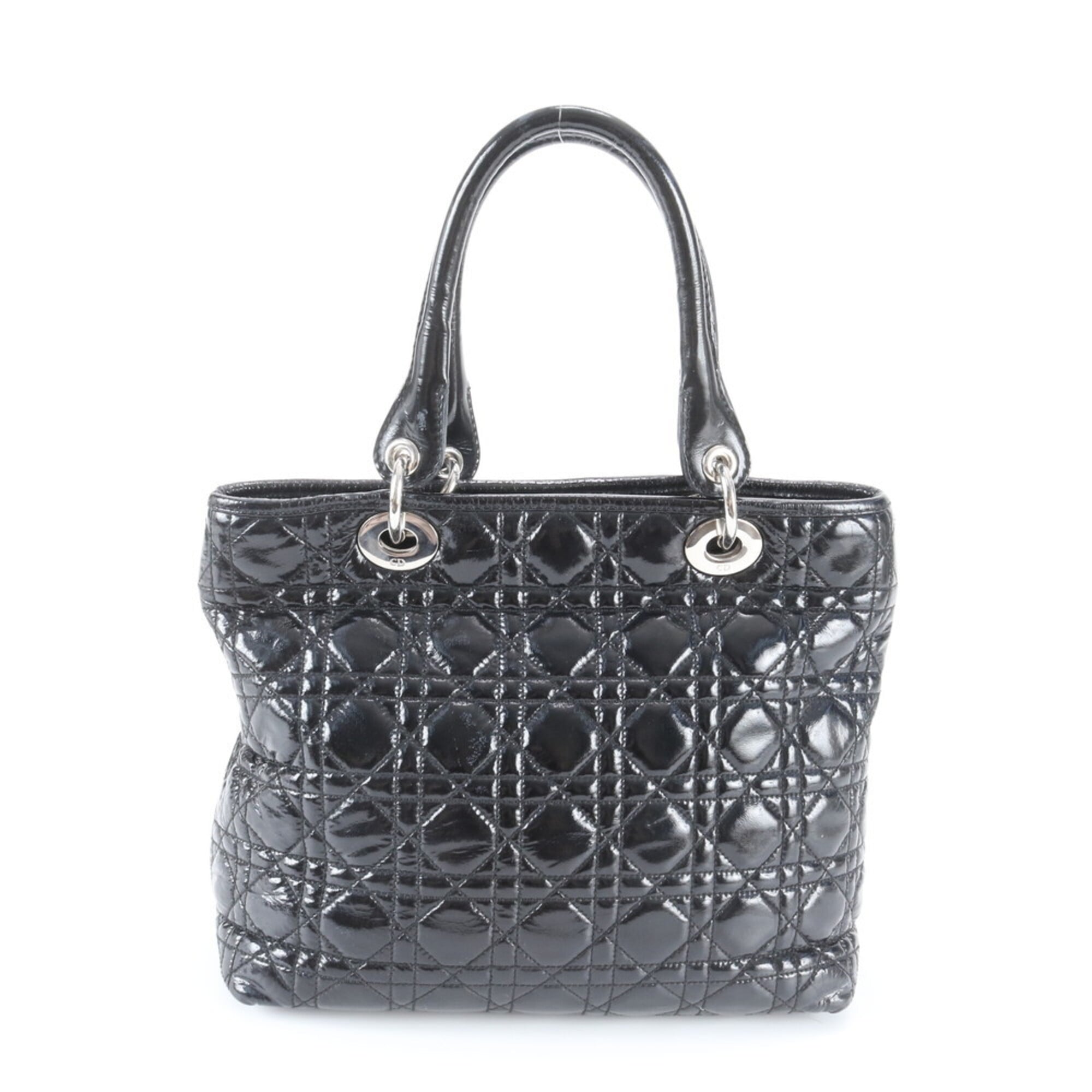 Christian Dior Black Leather Shoulder Bag Tote Bag (Pre-Owned)