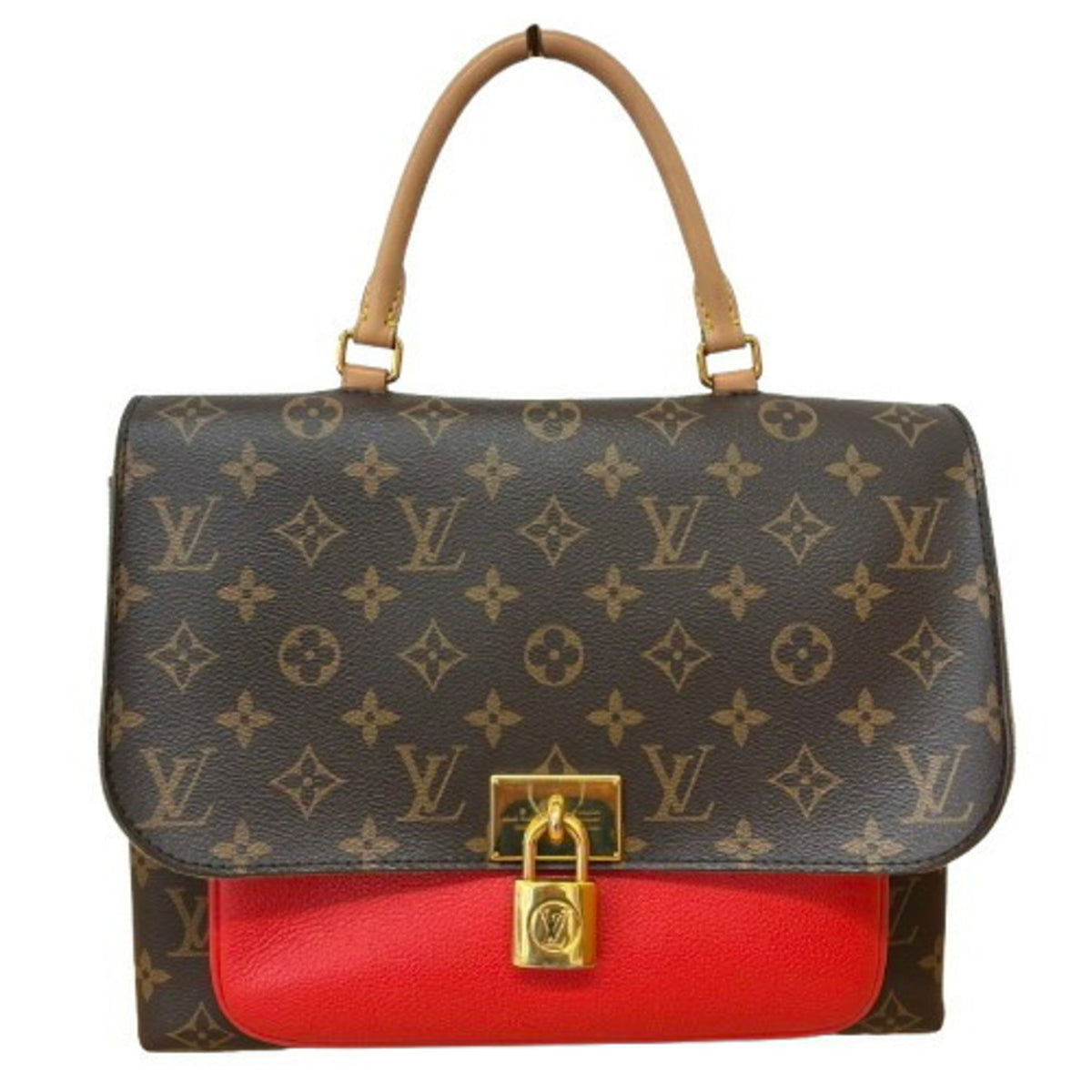 Louis Vuitton Monogram Brown Red Color Monogram Shoulder Bag (Pre-Owned)