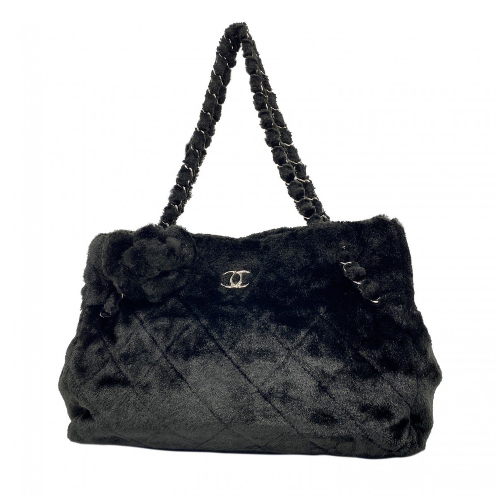 Chanel Black Fur Tote Bag (Pre-Owned)