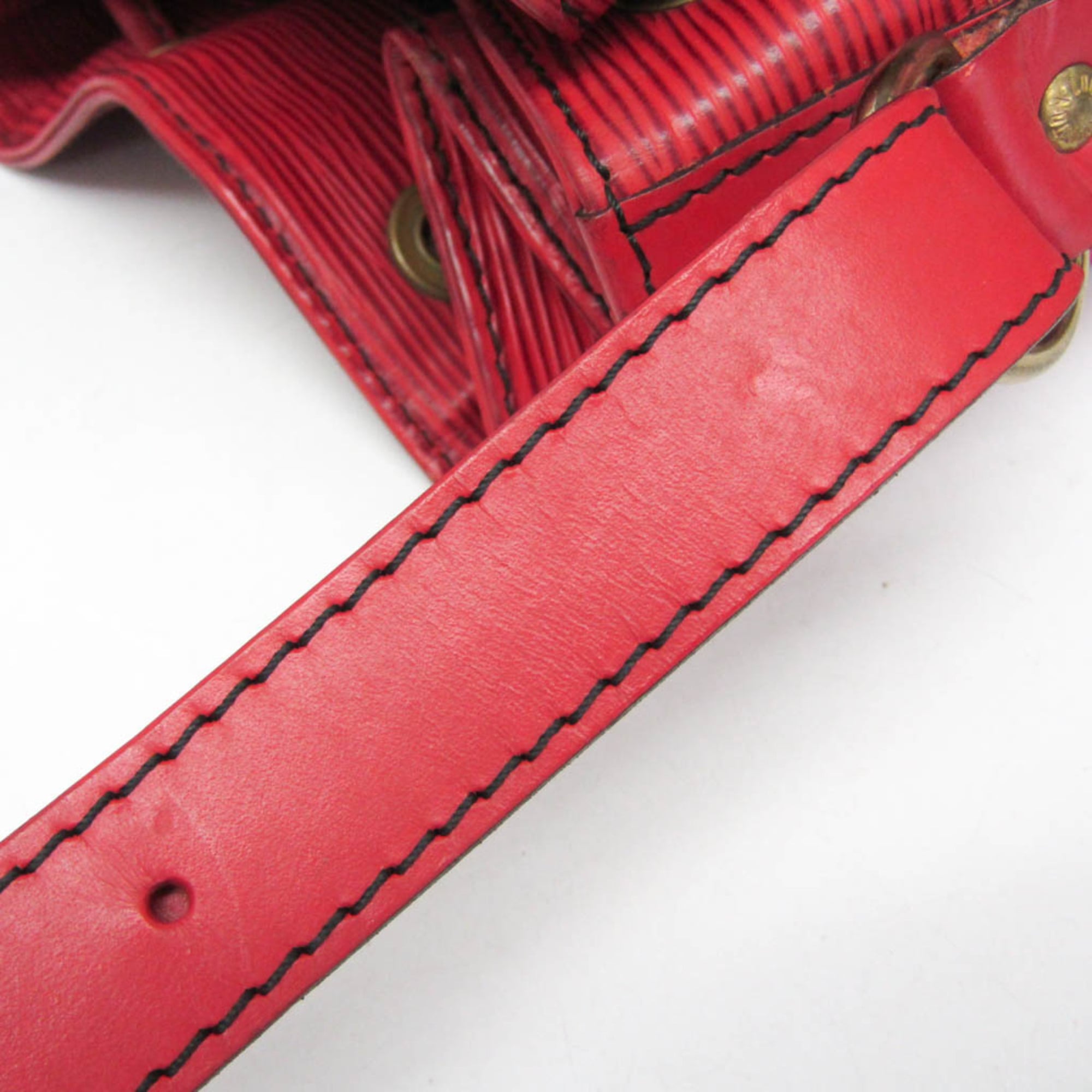 Louis Vuitton Noe Handbag Epi Leather Red Leather Shoulder Bag Bag (Pre-Owned)